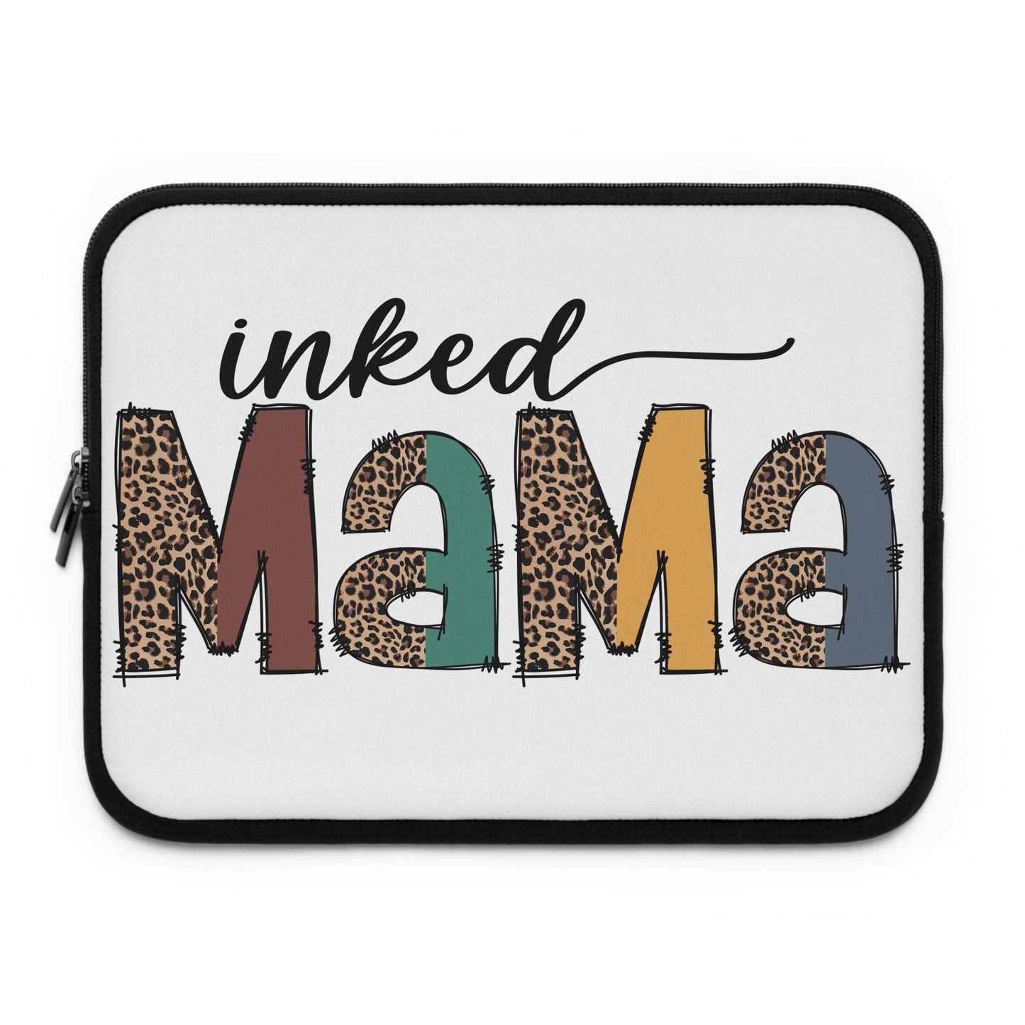 Inked Mama Leopard Print Laptop Sleeve