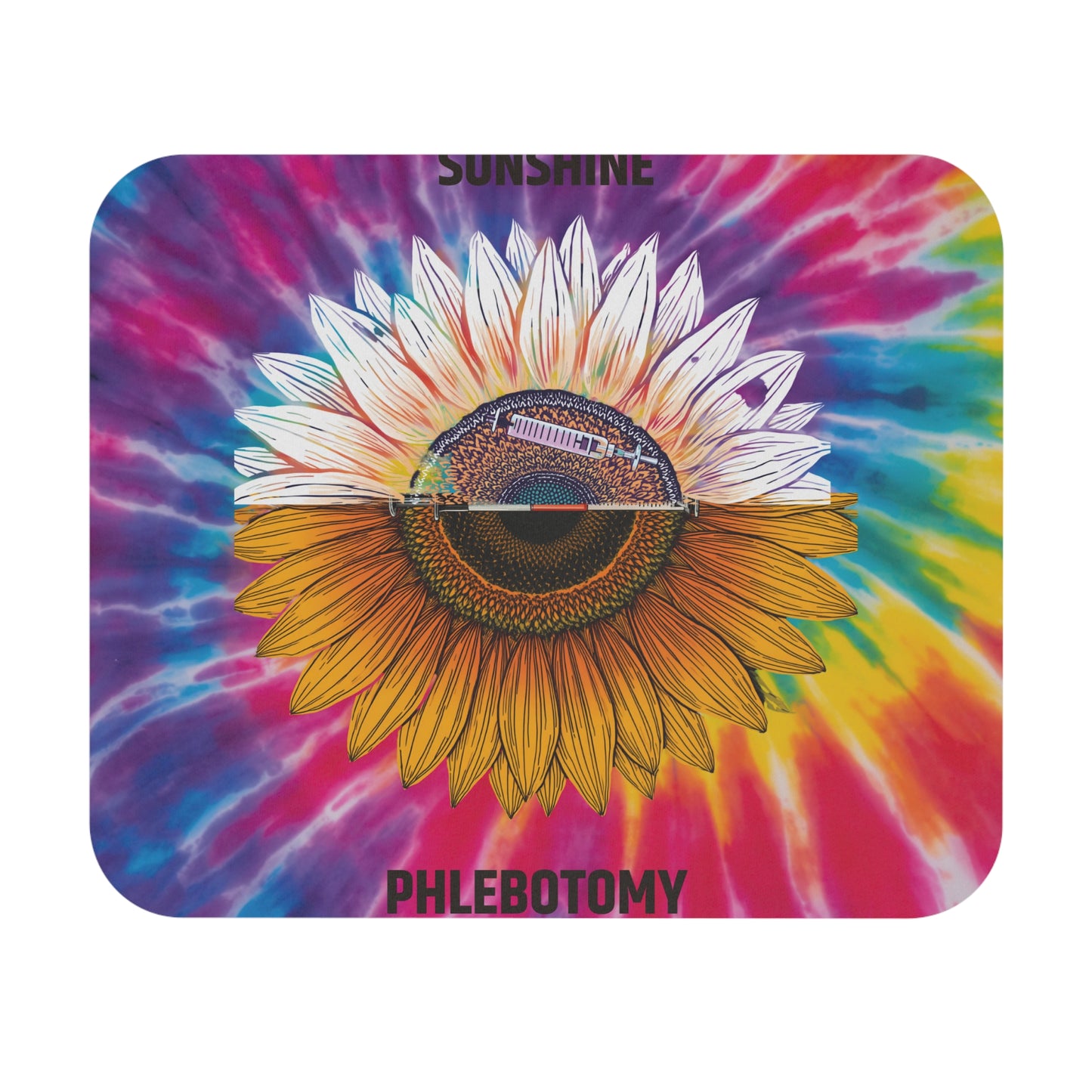Tie-Dye Sunflower Phlebotomy Mouse Pad