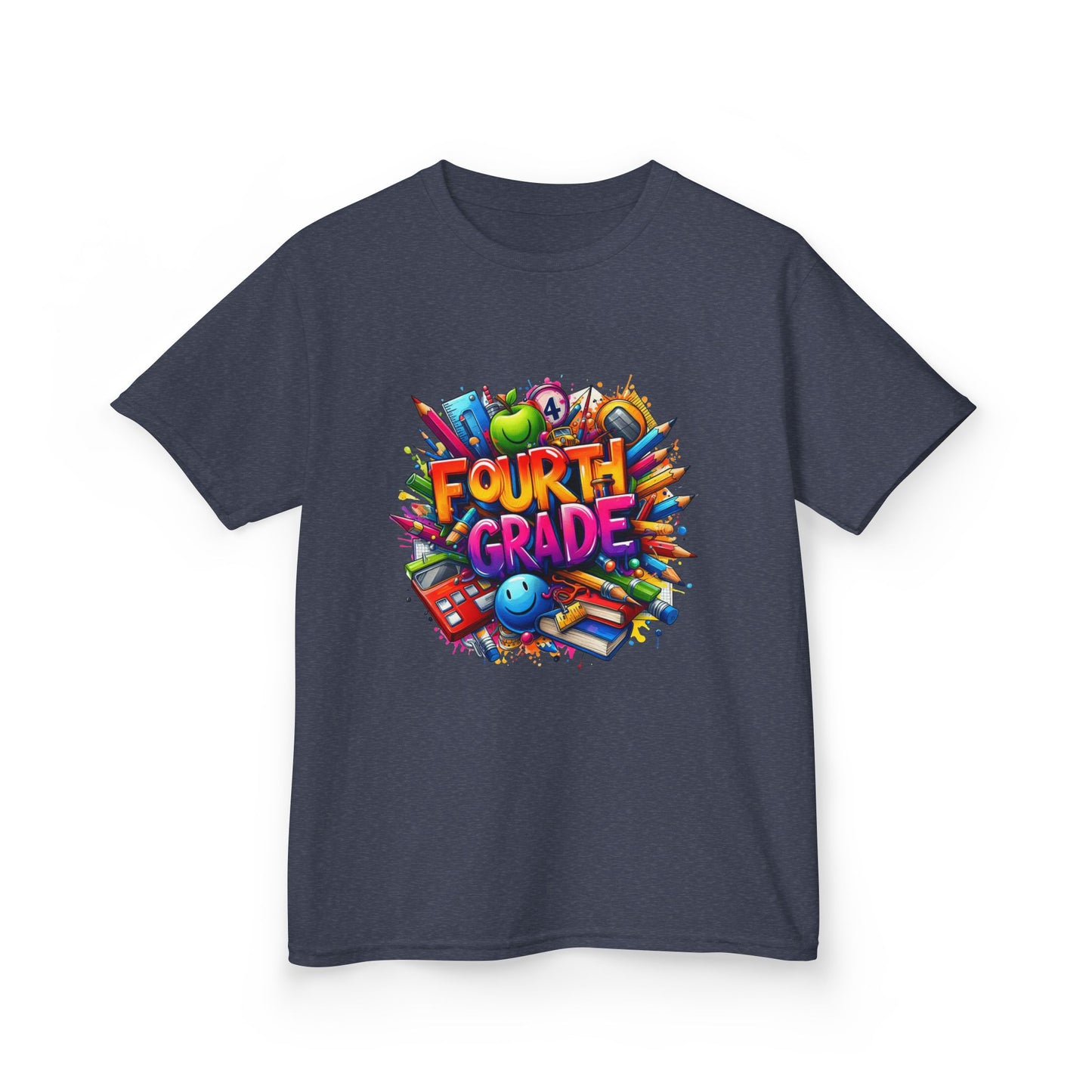 Fourth Grade Kids T‑Shirt — Colorful Back-to-School Design