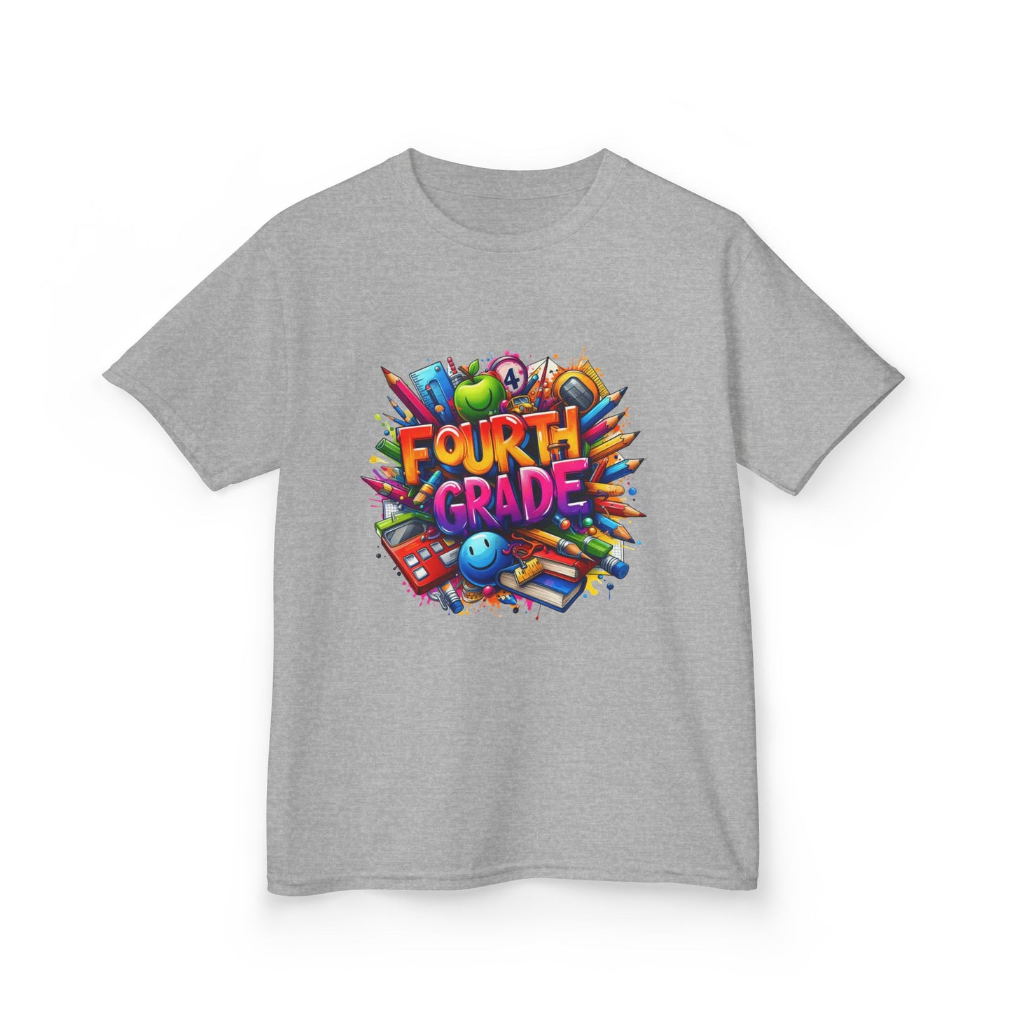 Fourth Grade Kids T‑Shirt — Colorful Back-to-School Design