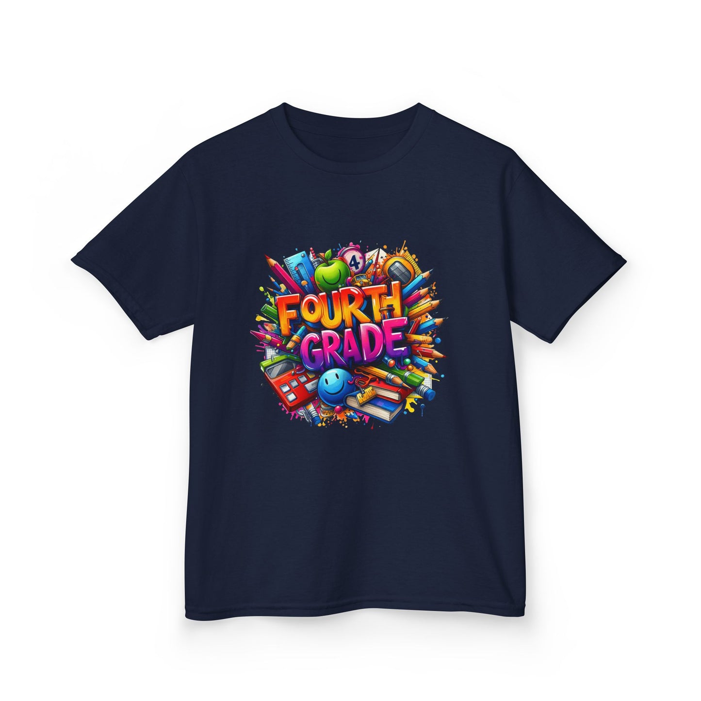 Fourth Grade Kids T‑Shirt — Colorful Back-to-School Design