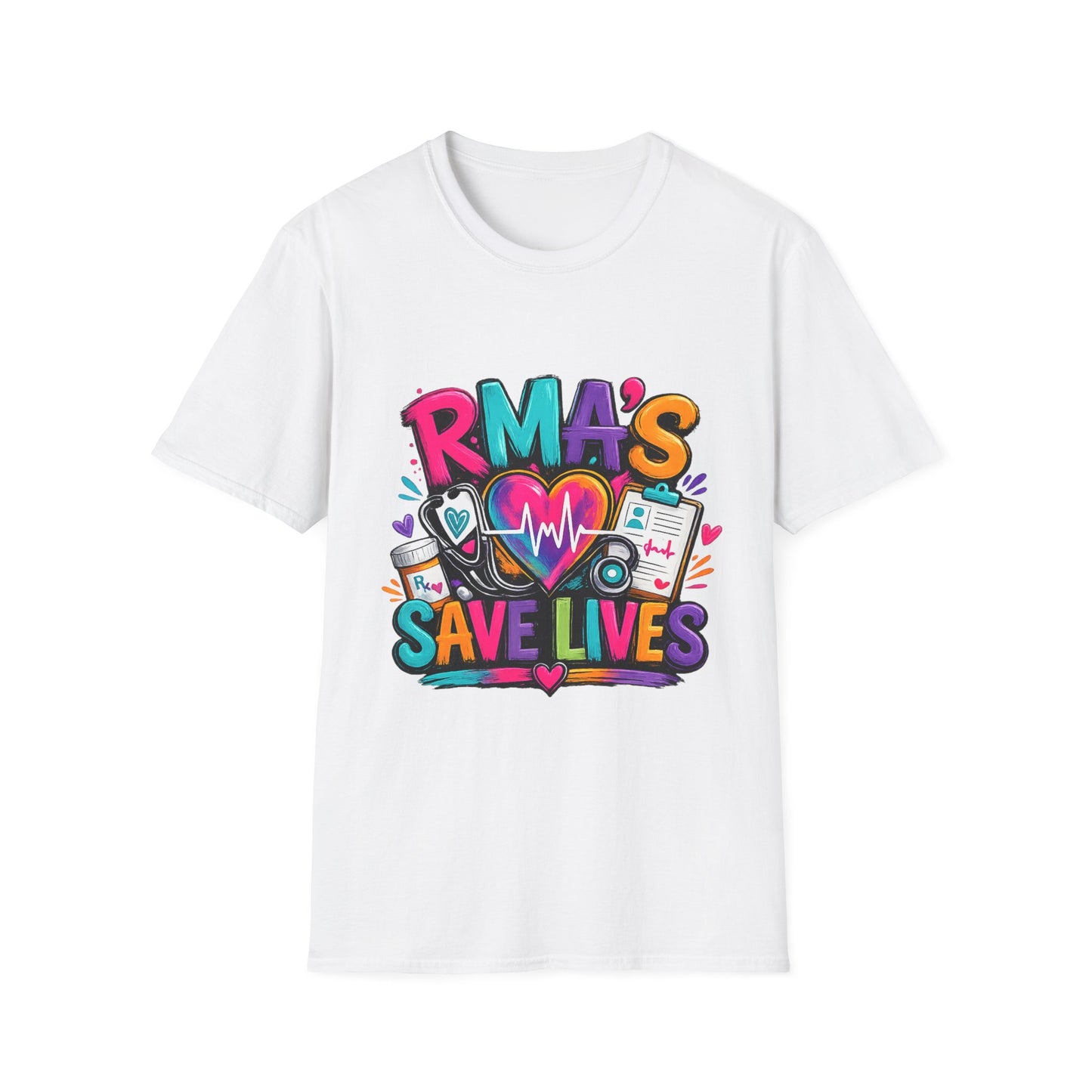 RMA’s Save Lives T-Shirt — Colorful Medical Tech Tribute Tee