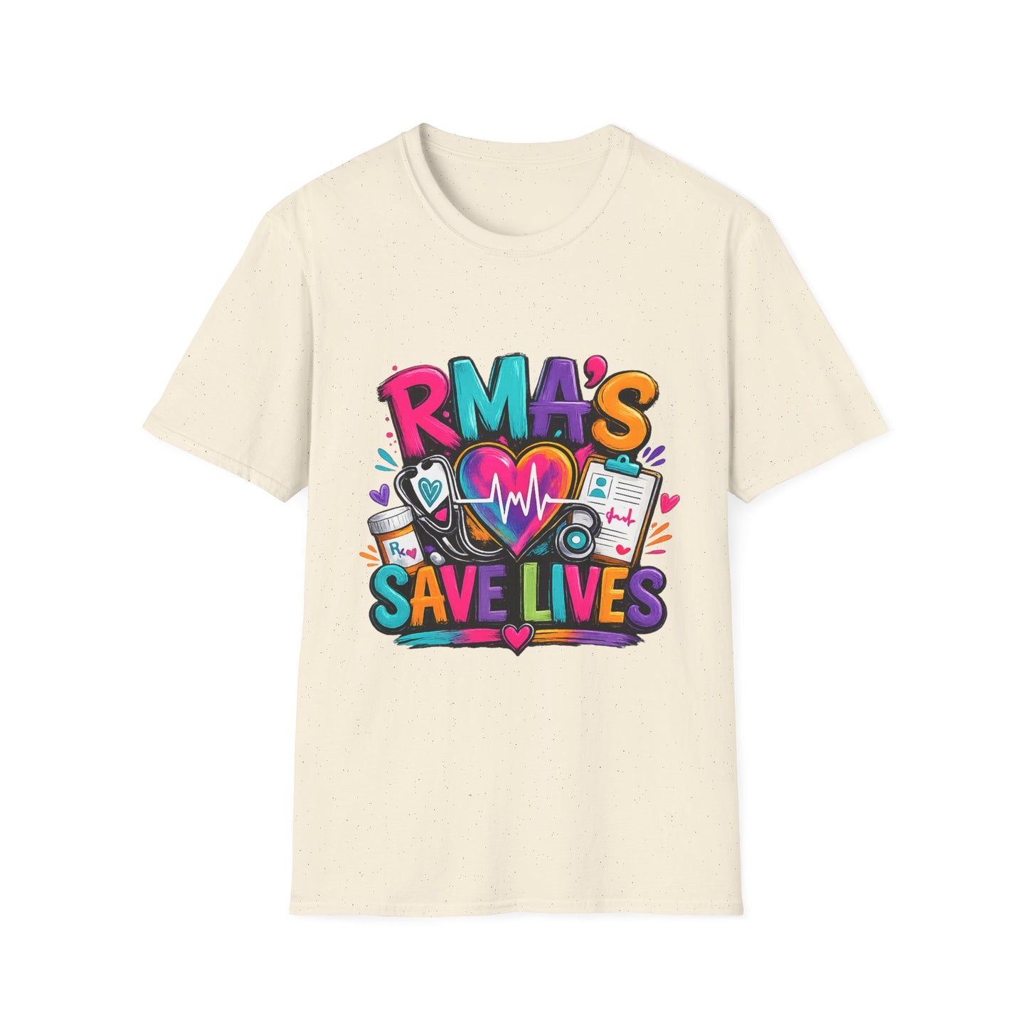 RMA’s Save Lives T-Shirt — Colorful Medical Tech Tribute Tee