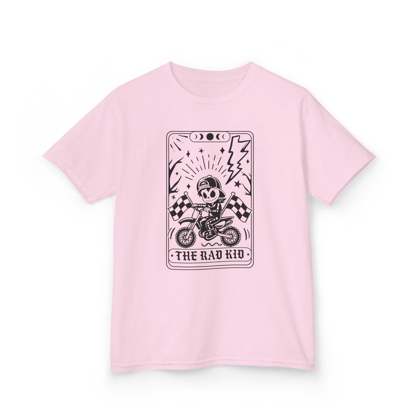 Kids Tee — "The Rad Kid" Motorcycle Skull Graphic