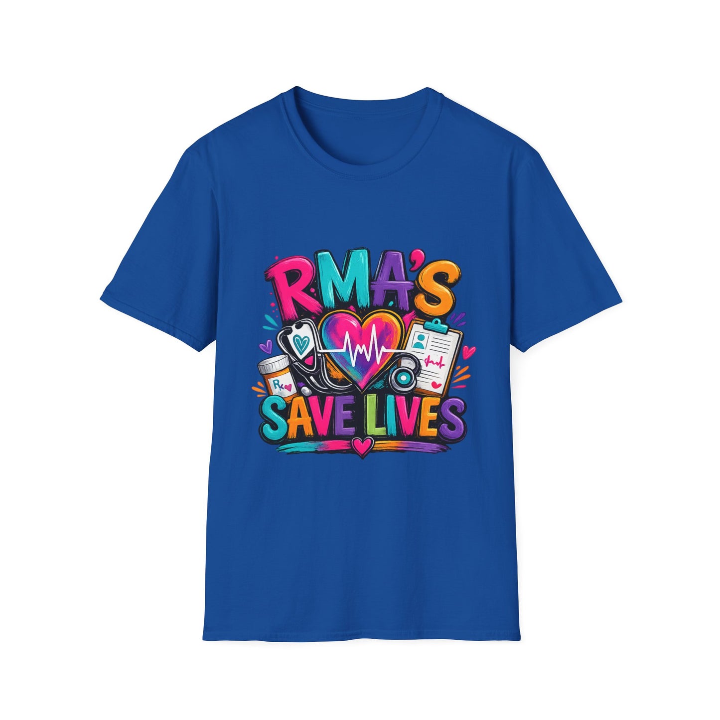 RMA’s Save Lives T-Shirt — Colorful Medical Tech Tribute Tee