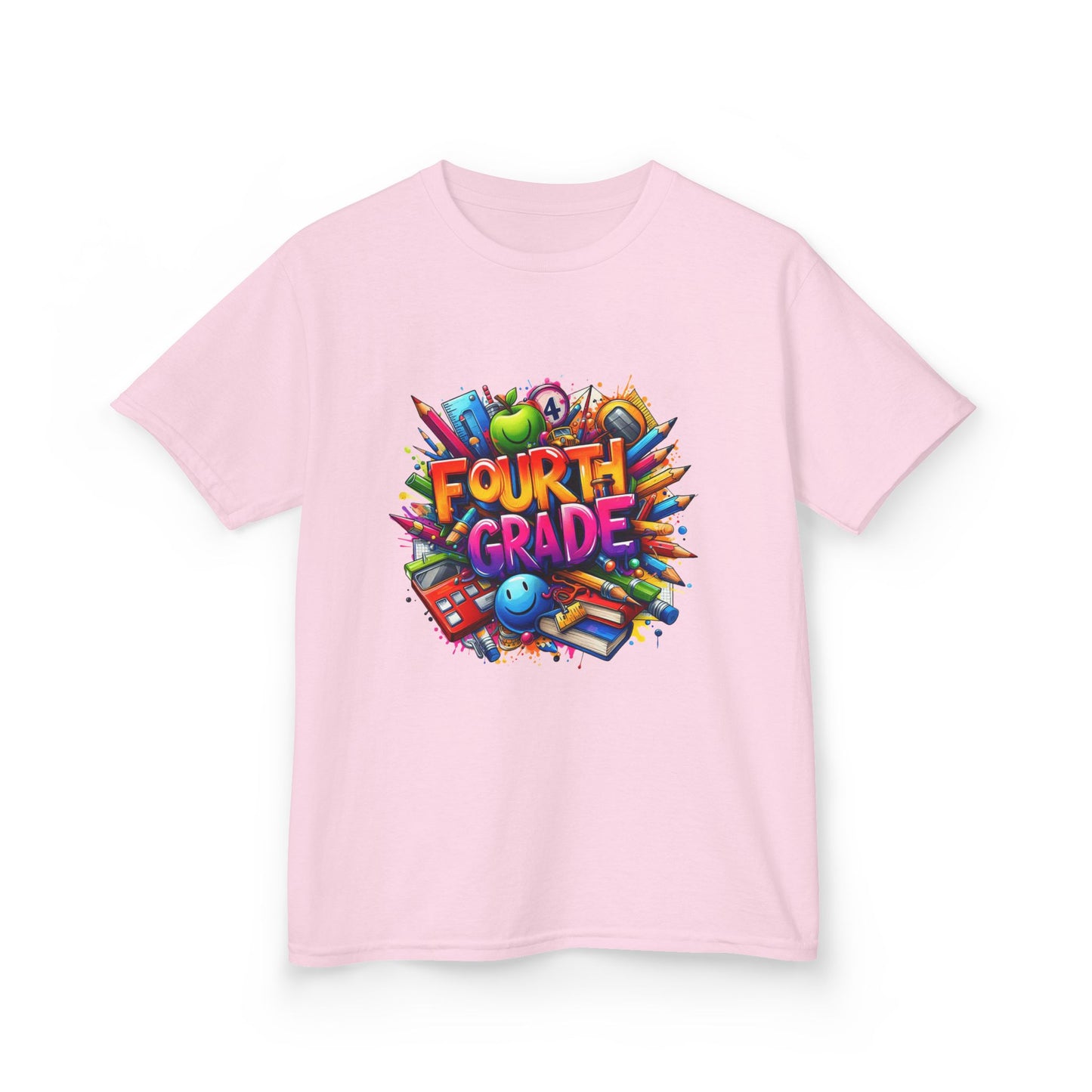 Fourth Grade Kids T‑Shirt — Colorful Back-to-School Design
