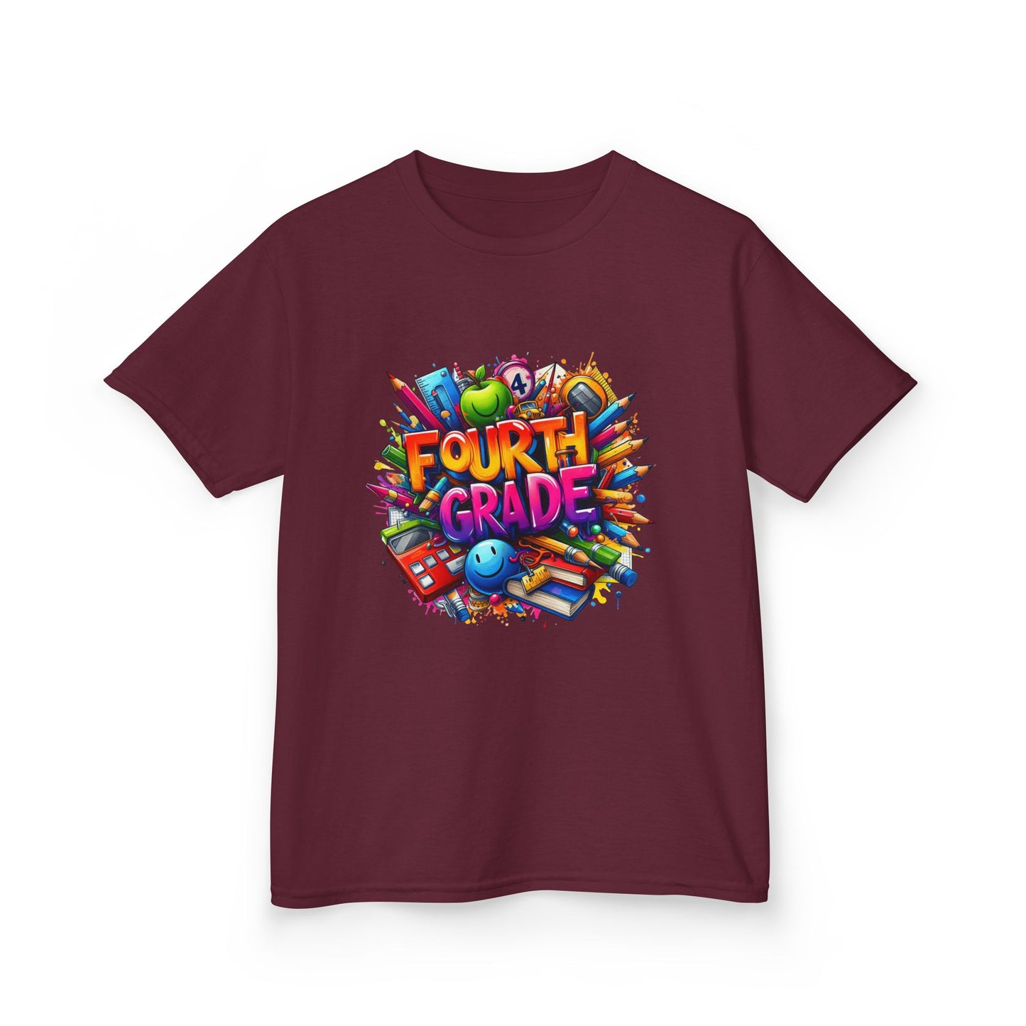 Fourth Grade Kids T‑Shirt — Colorful Back-to-School Design