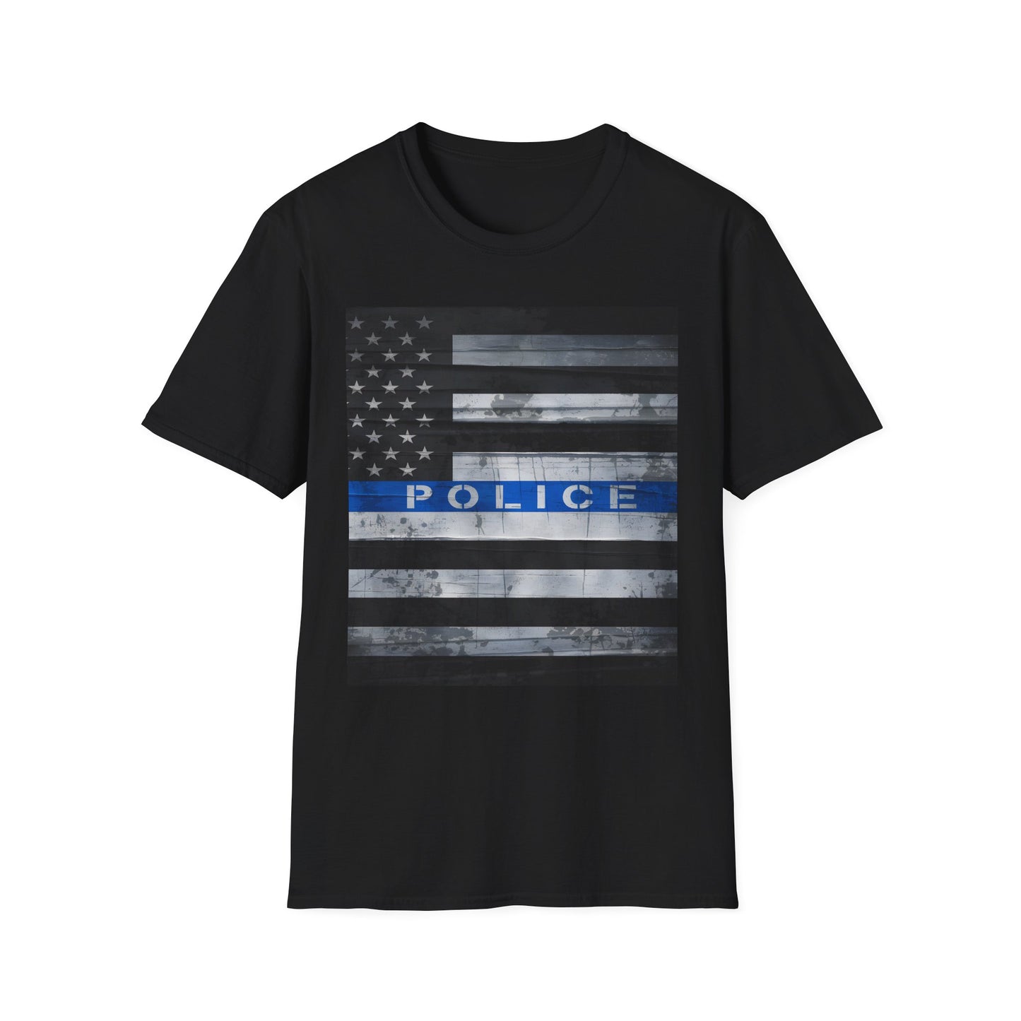 Police Thin Blue Line Flag T-Shirt — Support Law Enforcement Tee