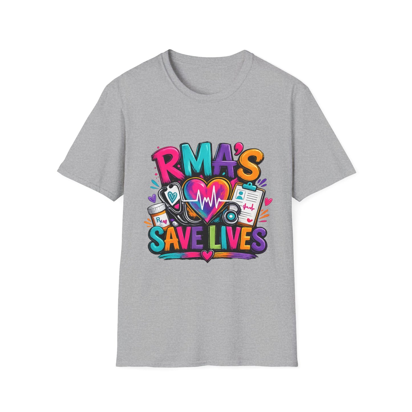 RMA’s Save Lives T-Shirt — Colorful Medical Tech Tribute Tee