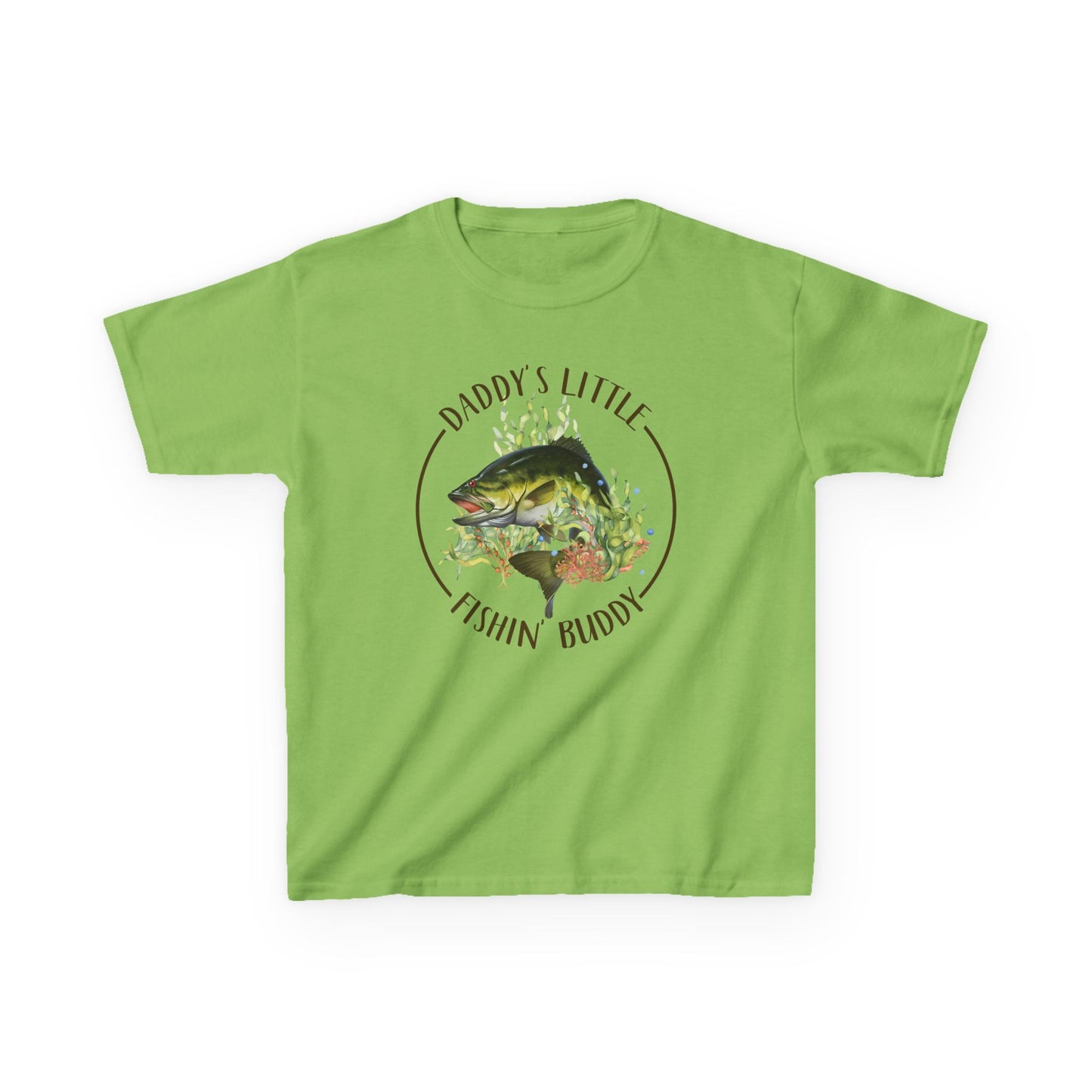 Kids Tee — "Daddy’s Little Fishin’ Buddy" Bass Graphic