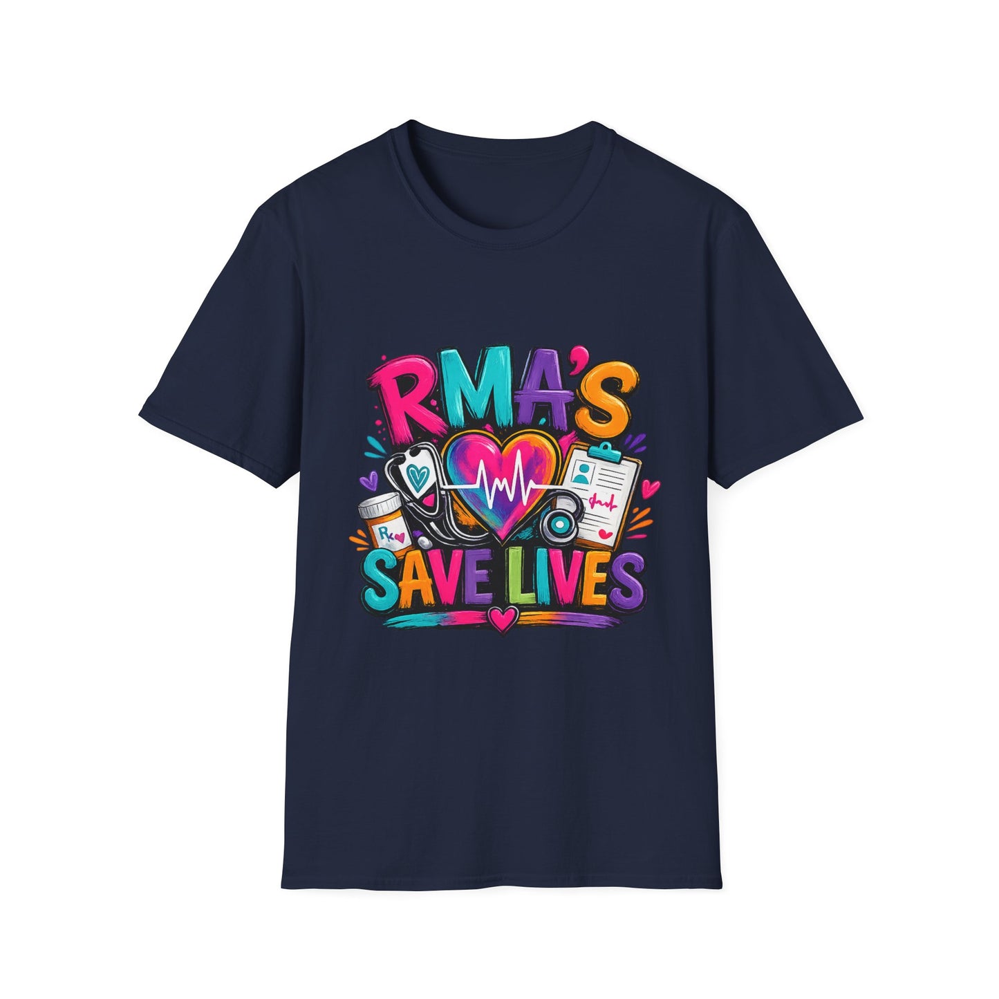 RMA’s Save Lives T-Shirt — Colorful Medical Tech Tribute Tee