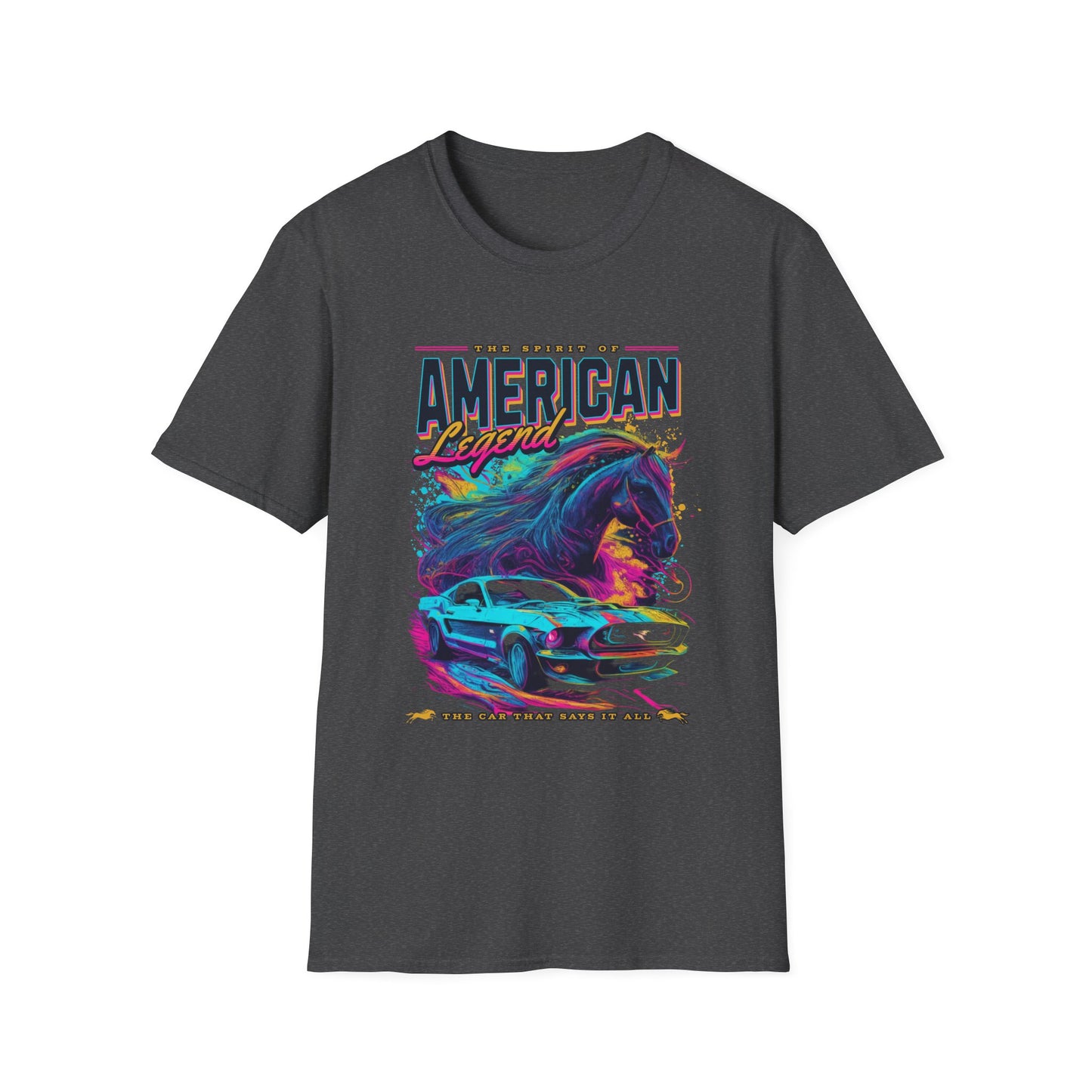American Legend T-Shirt — Vintage Car & Horse Retro Graphic