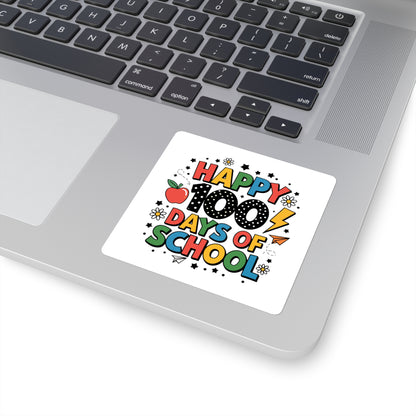 Happy 100 Days of School Square Sticker