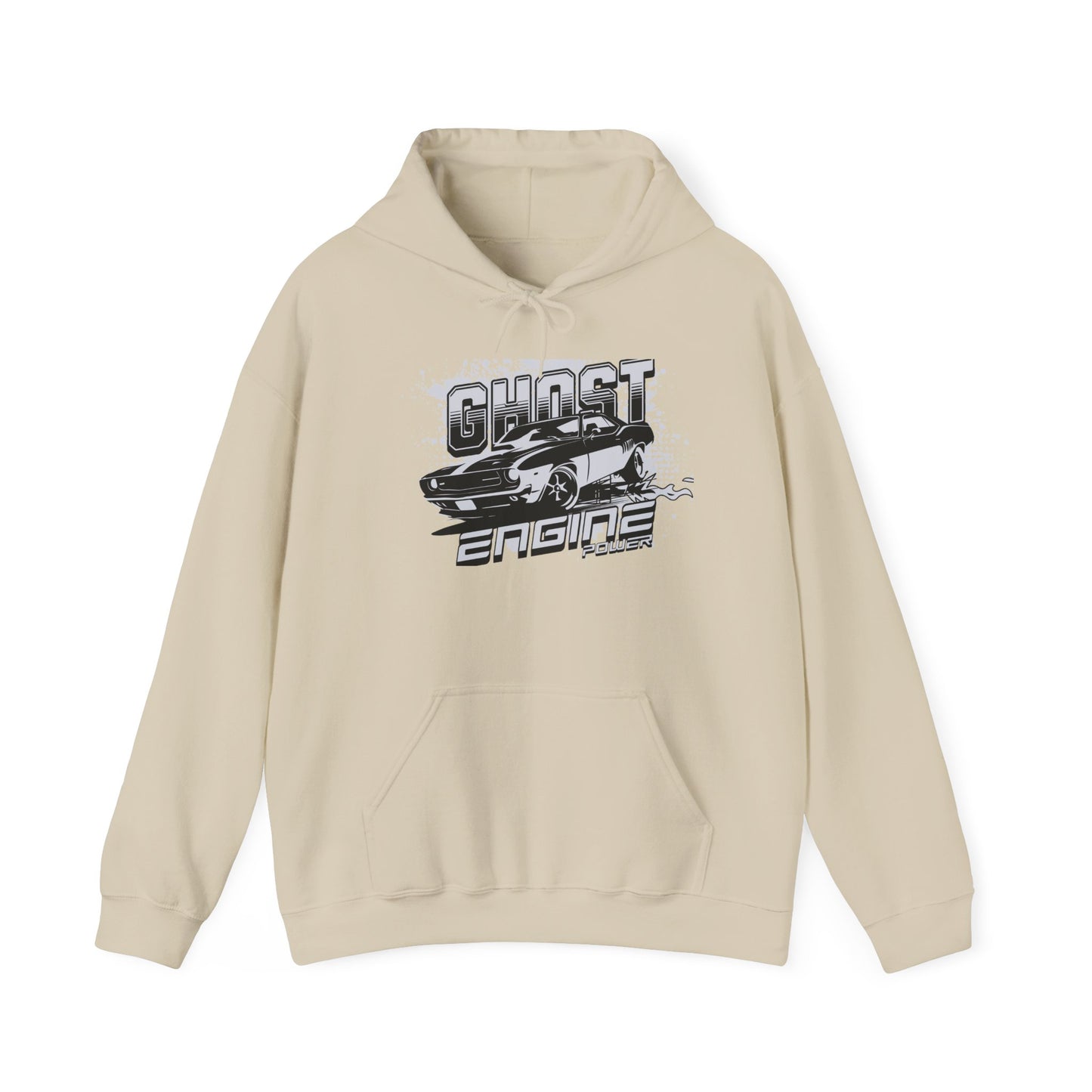 Ghost Engine Hoodie — Vintage Muscle Car Graphic Pullover