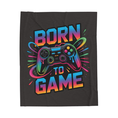Born to Game Velveteen Plush Blanket