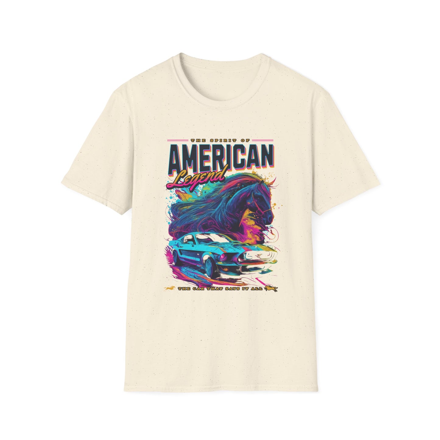 American Legend T-Shirt — Vintage Car & Horse Retro Graphic