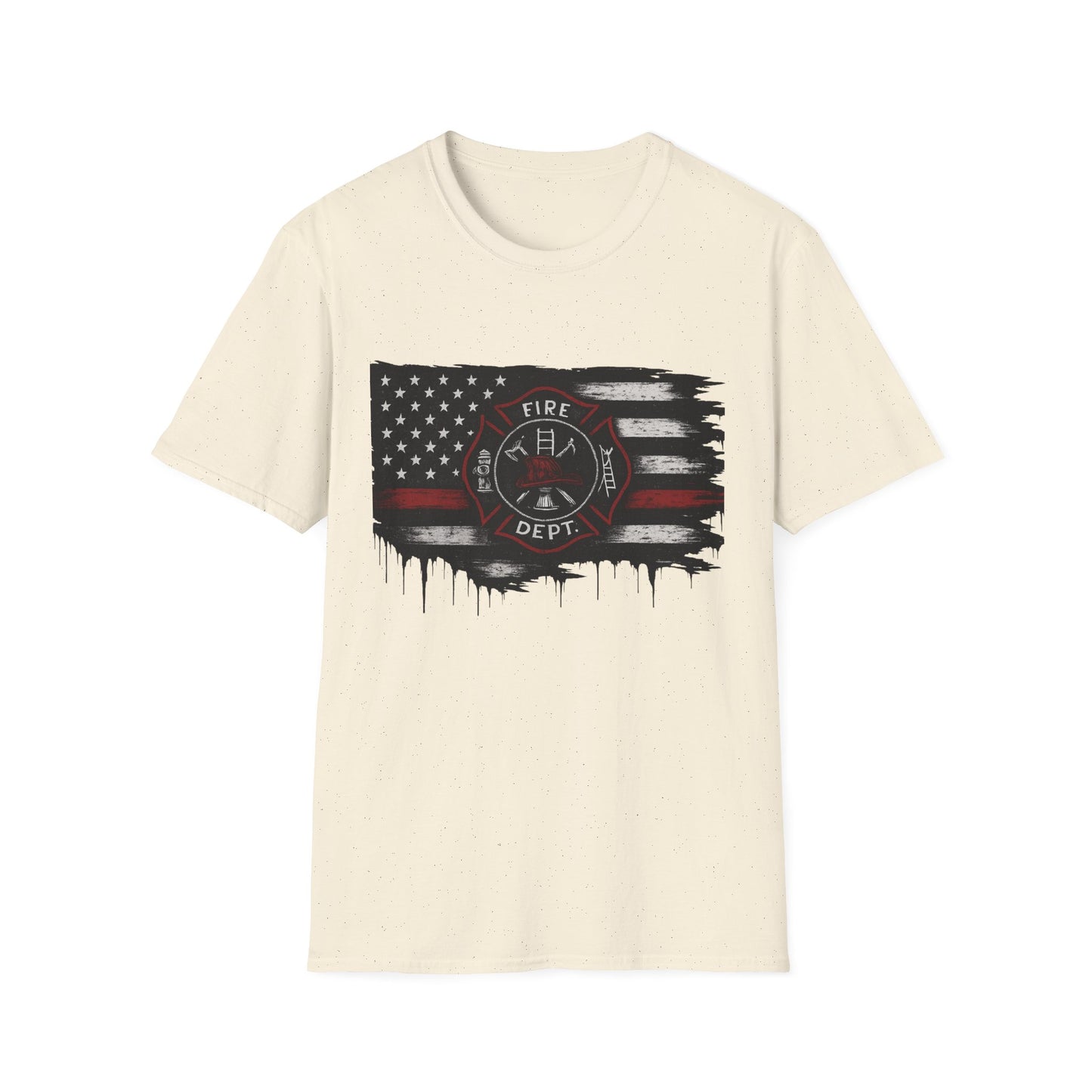 Fire Dept. Thin Red Line Flag T-Shirt