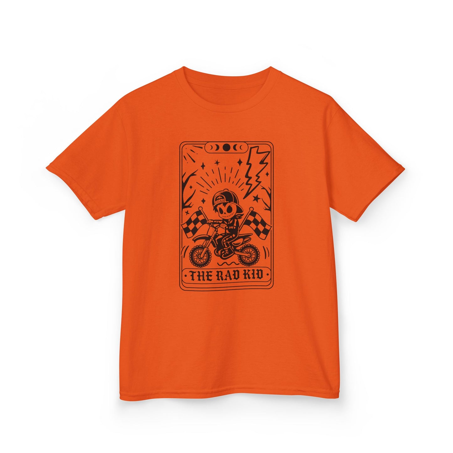 Kids Tee — "The Rad Kid" Motorcycle Skull Graphic