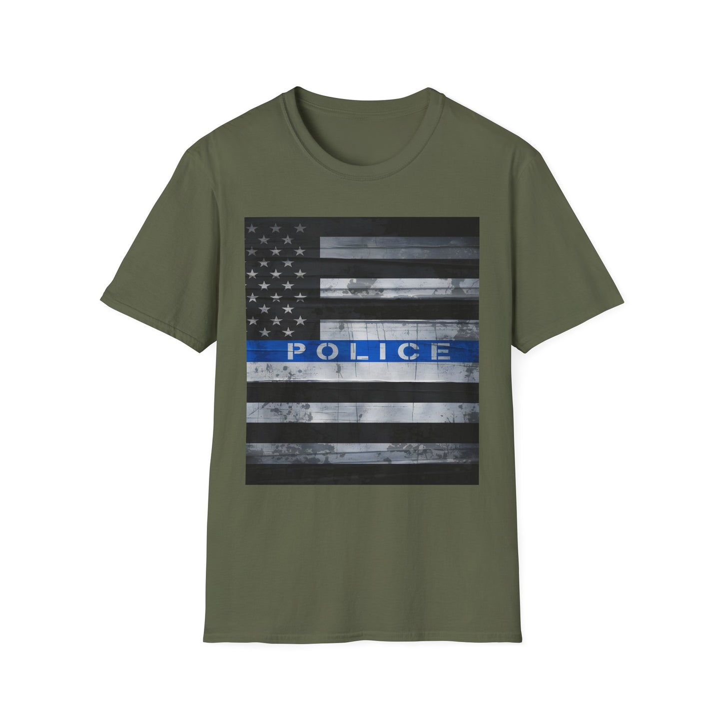 Police Thin Blue Line Flag T-Shirt — Support Law Enforcement Tee