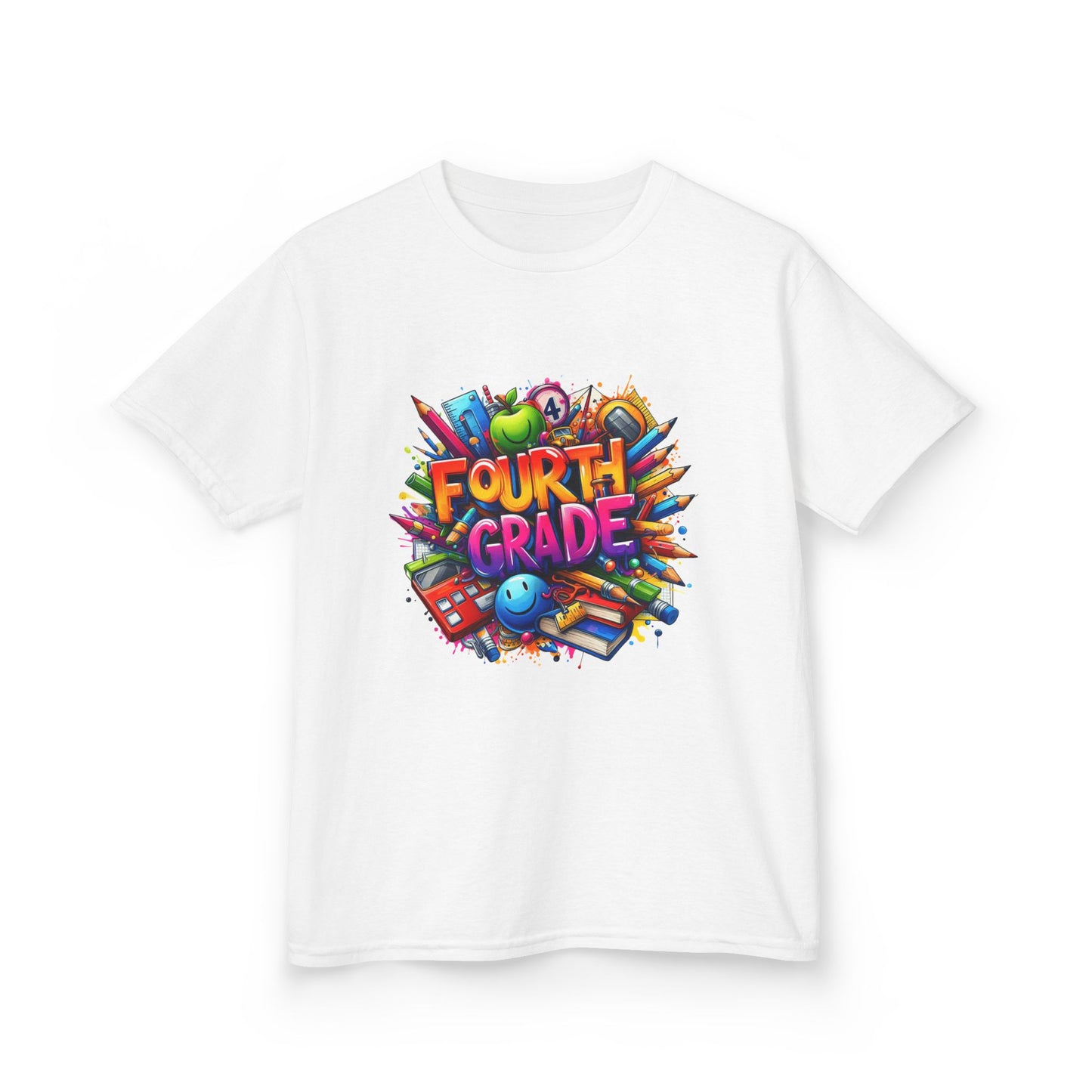 Fourth Grade Kids T‑Shirt — Colorful Back-to-School Design