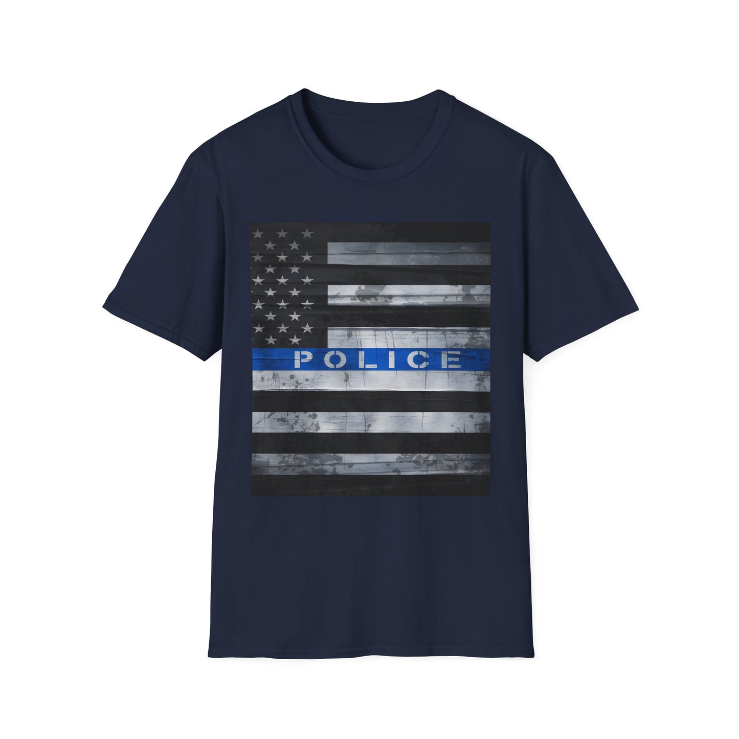 Police Thin Blue Line Flag T-Shirt — Support Law Enforcement Tee