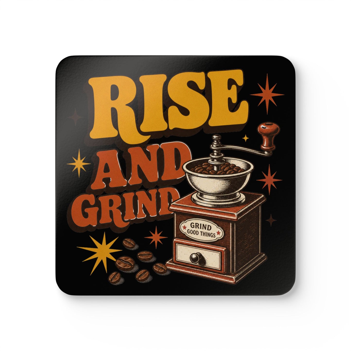 Rise and Grind Corkwood Coaster Set