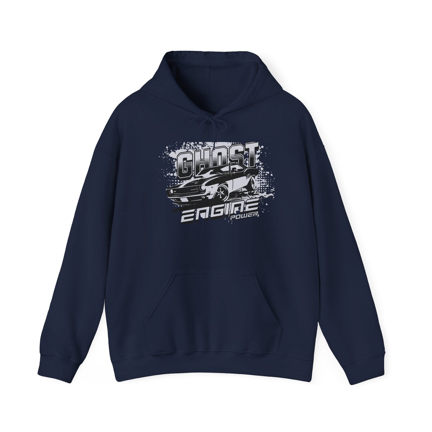 Ghost Engine Hoodie — Vintage Muscle Car Graphic Pullover