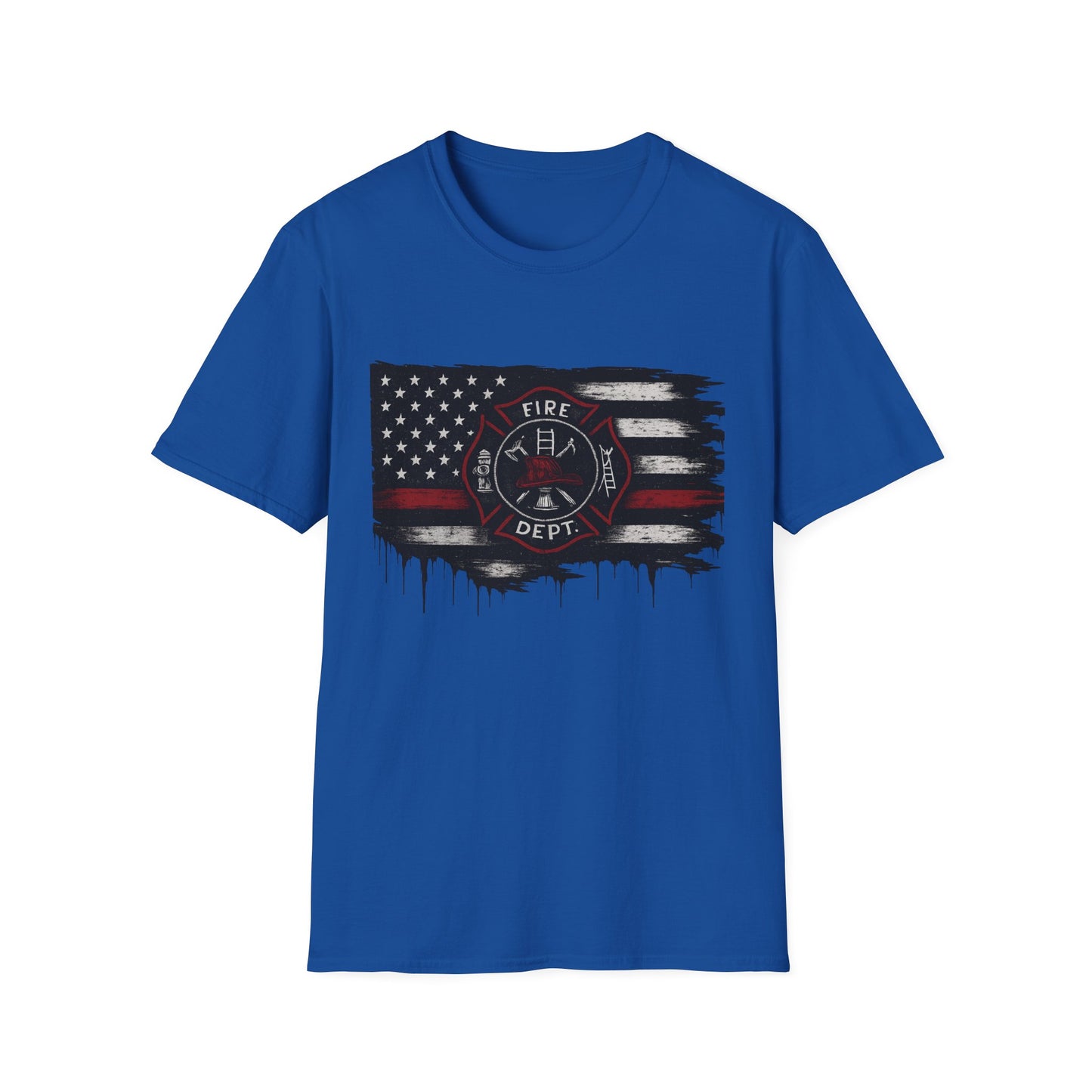 Fire Dept. Thin Red Line Flag T-Shirt