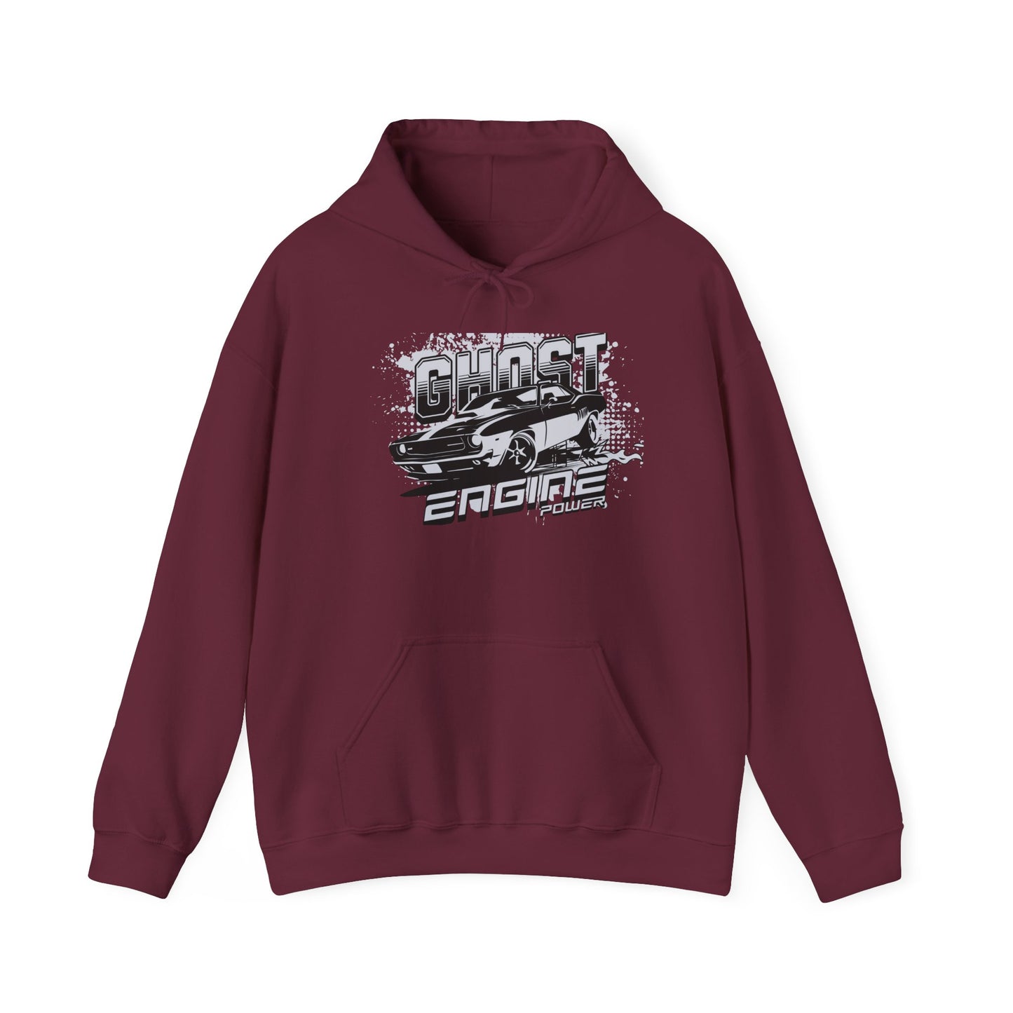 Ghost Engine Hoodie — Vintage Muscle Car Graphic Pullover