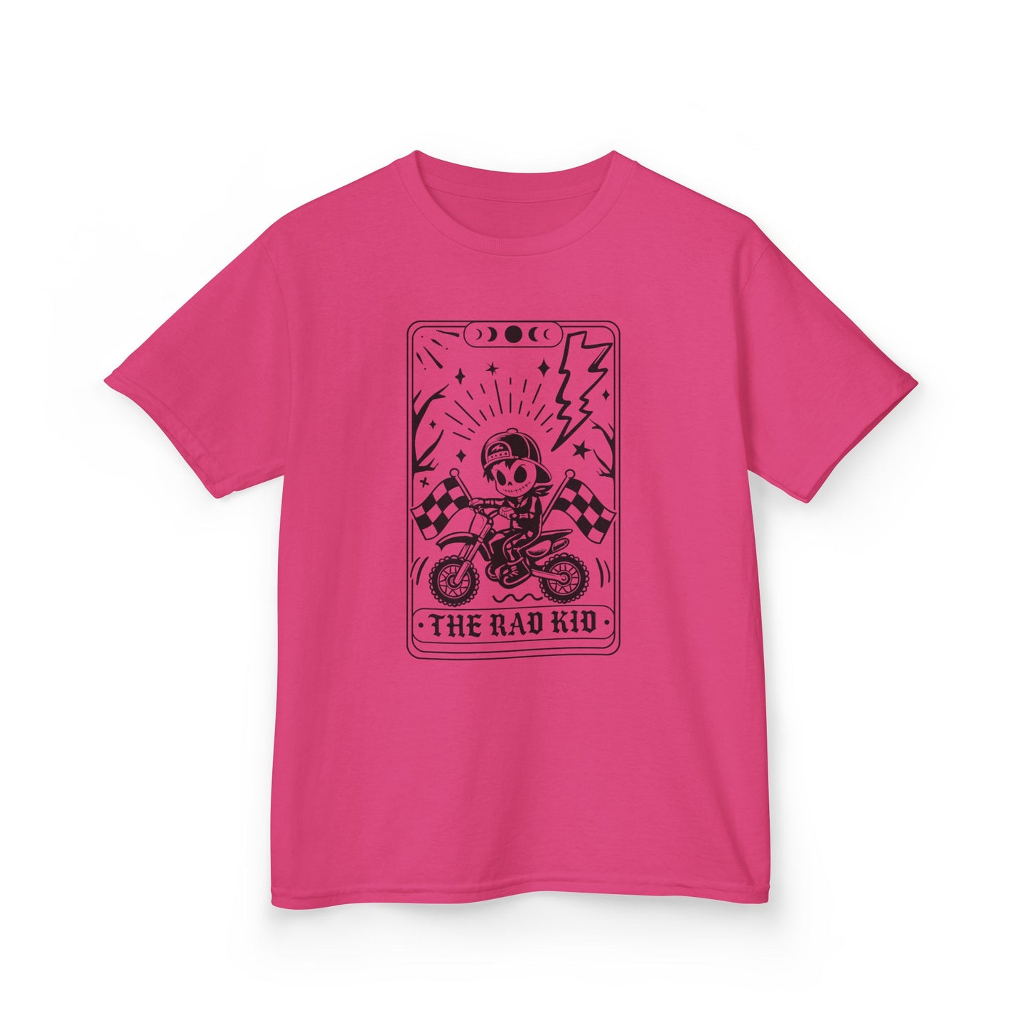Kids Tee — "The Rad Kid" Motorcycle Skull Graphic