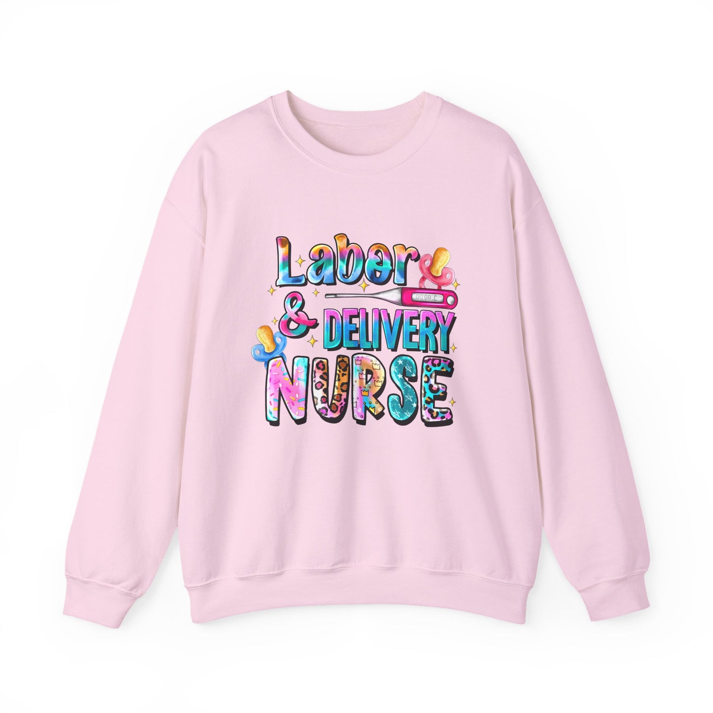 Colorful Labor & Delivery Nurse Pullover