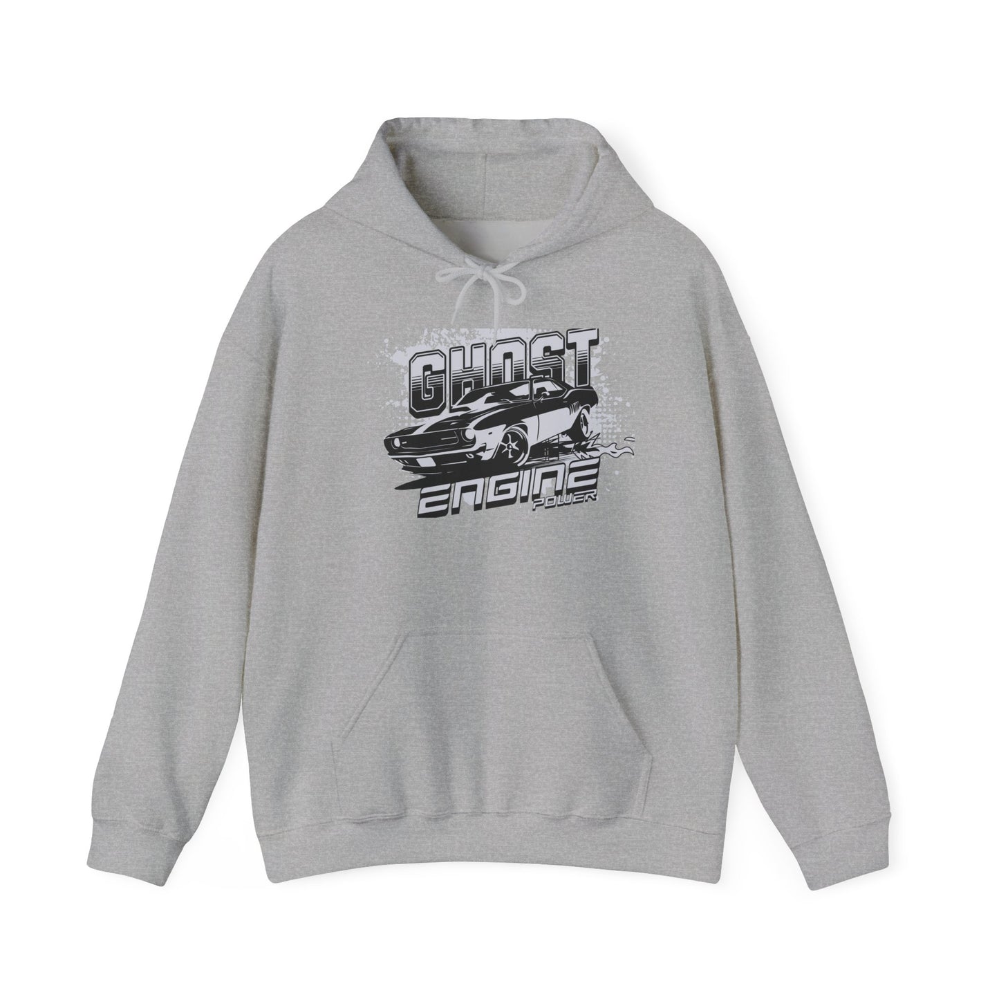 Ghost Engine Hoodie — Vintage Muscle Car Graphic Pullover