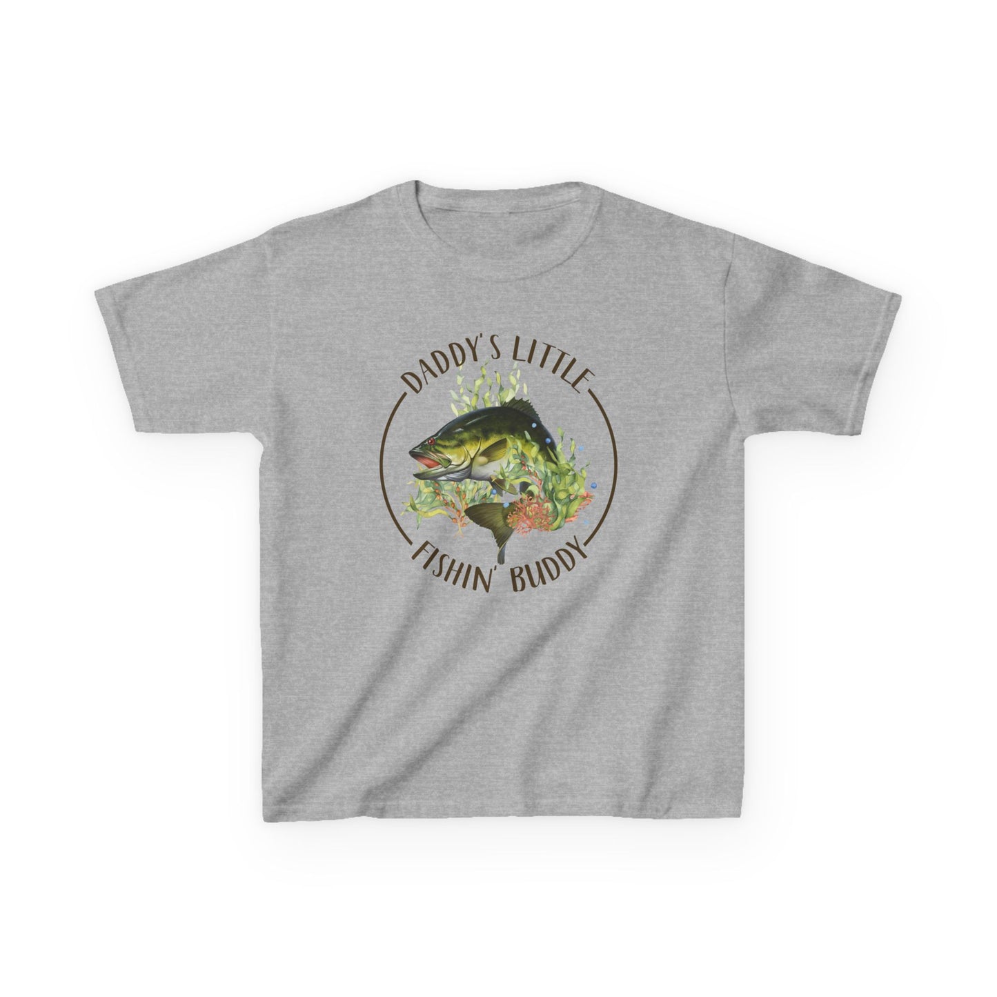 Kids Tee — "Daddy’s Little Fishin’ Buddy" Bass Graphic