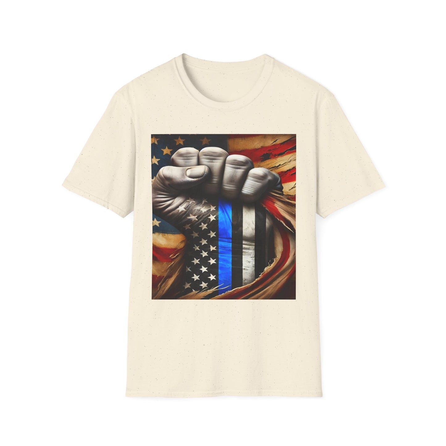 Blue Line American Flag T-Shirt — Support Law Enforcement Tee