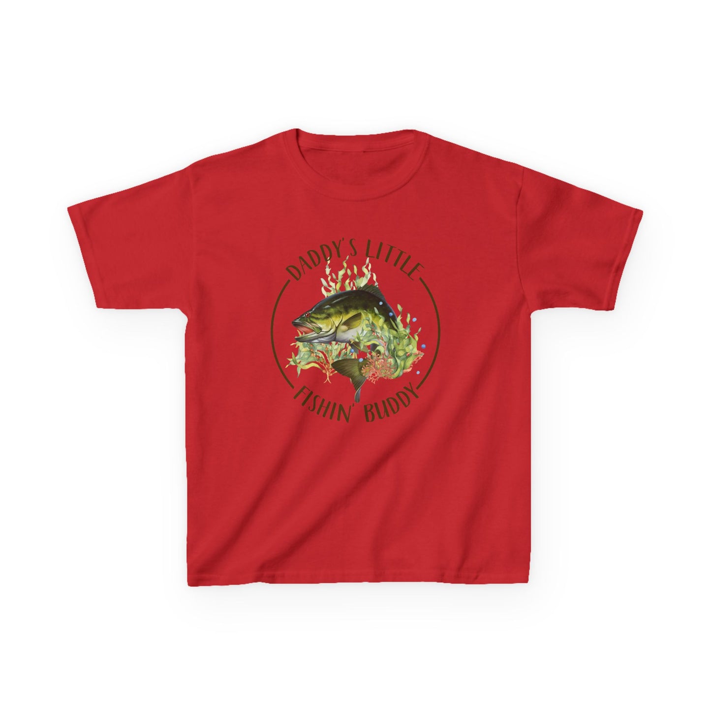 Kids Tee — "Daddy’s Little Fishin’ Buddy" Bass Graphic