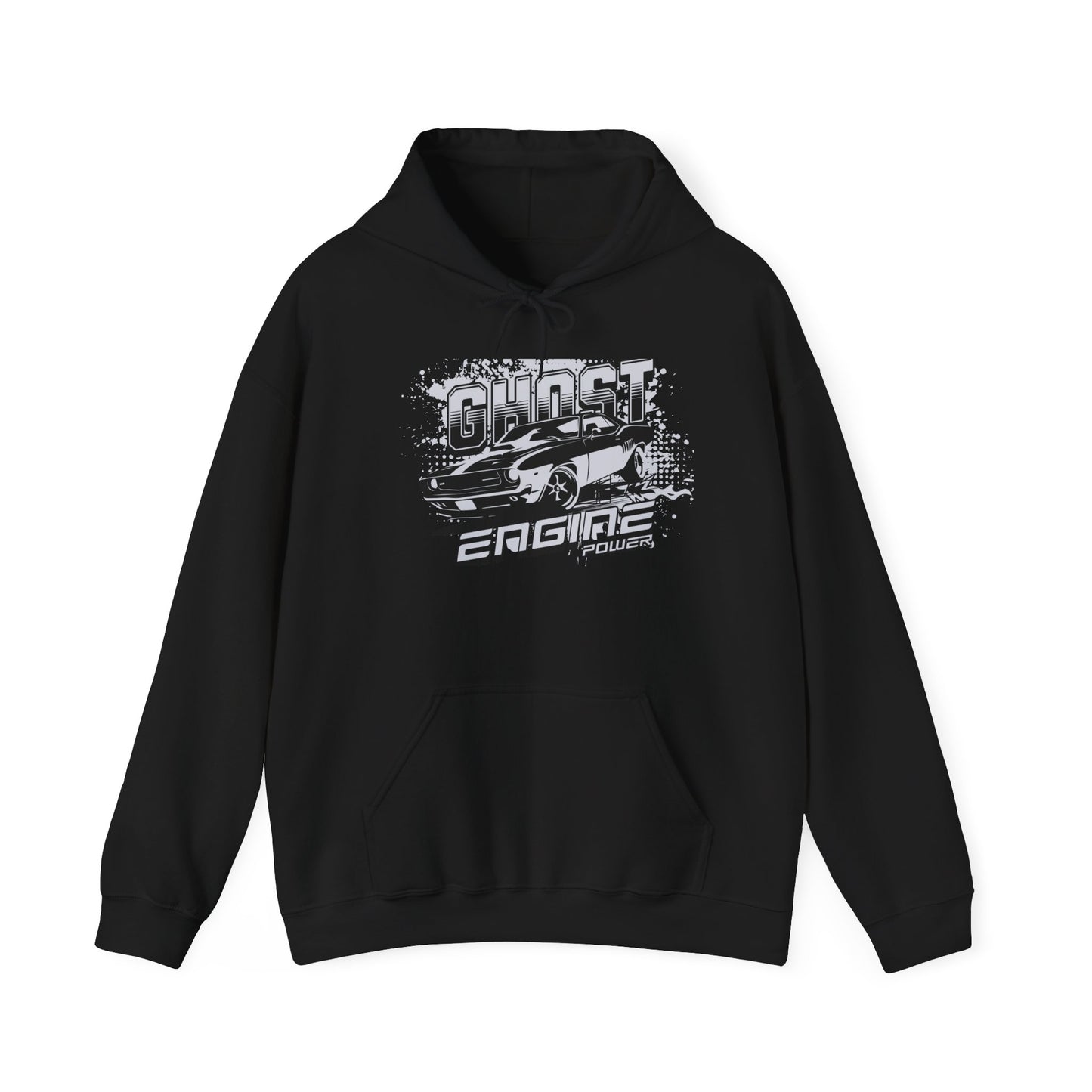 Ghost Engine Hoodie — Vintage Muscle Car Graphic Pullover