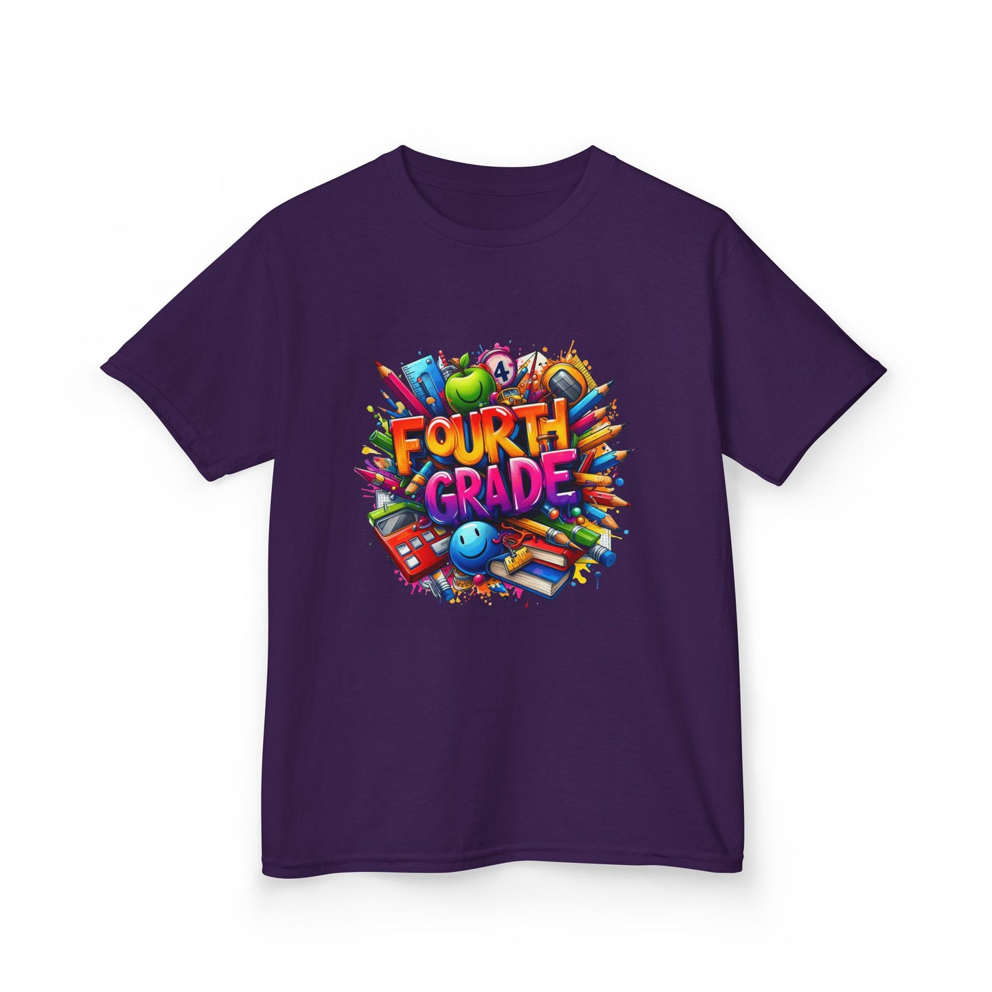 Fourth Grade Kids T‑Shirt — Colorful Back-to-School Design