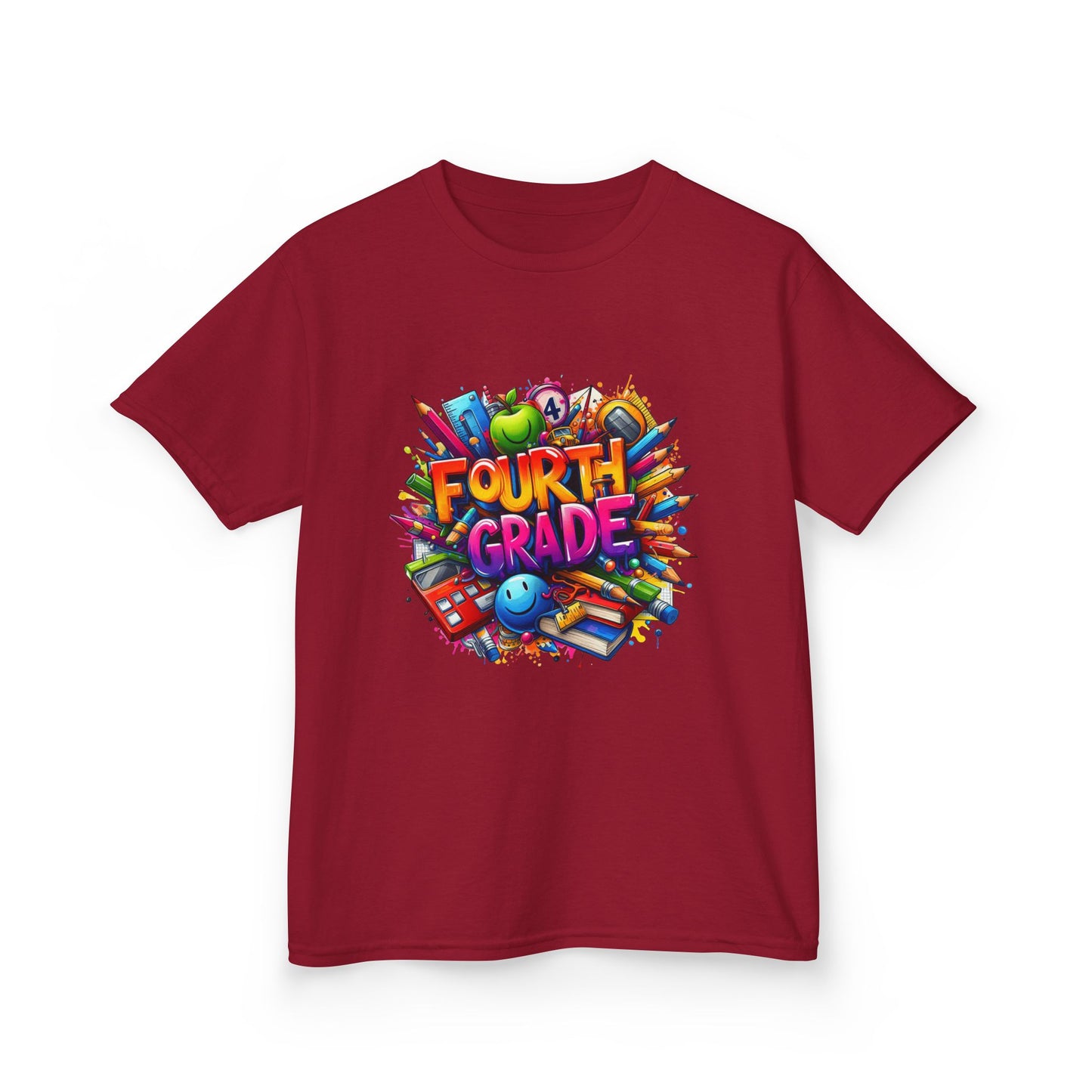 Fourth Grade Kids T‑Shirt — Colorful Back-to-School Design