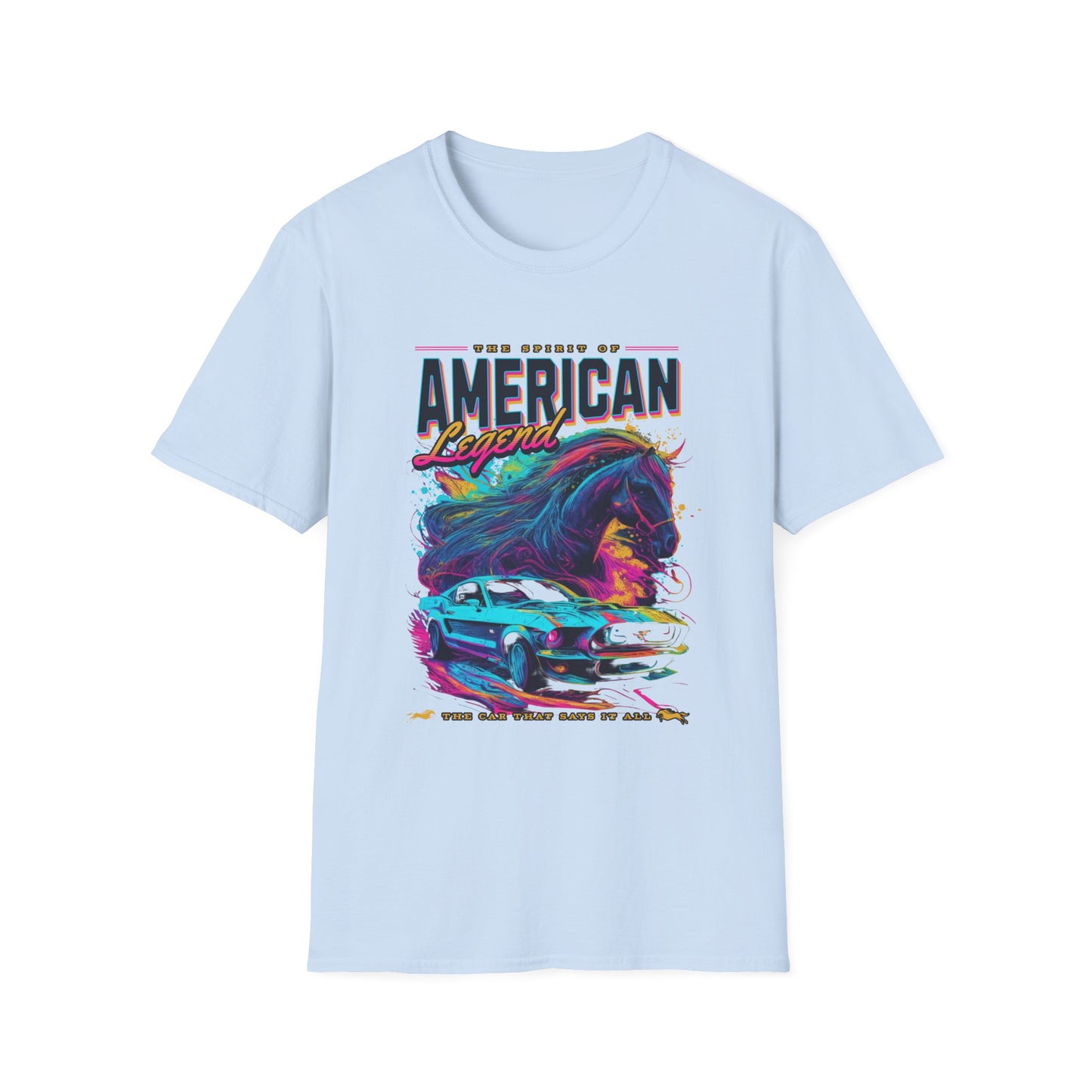 American Legend T-Shirt — Vintage Car & Horse Retro Graphic