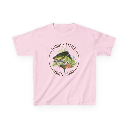 Kids Tee — "Daddy’s Little Fishin’ Buddy" Bass Graphic