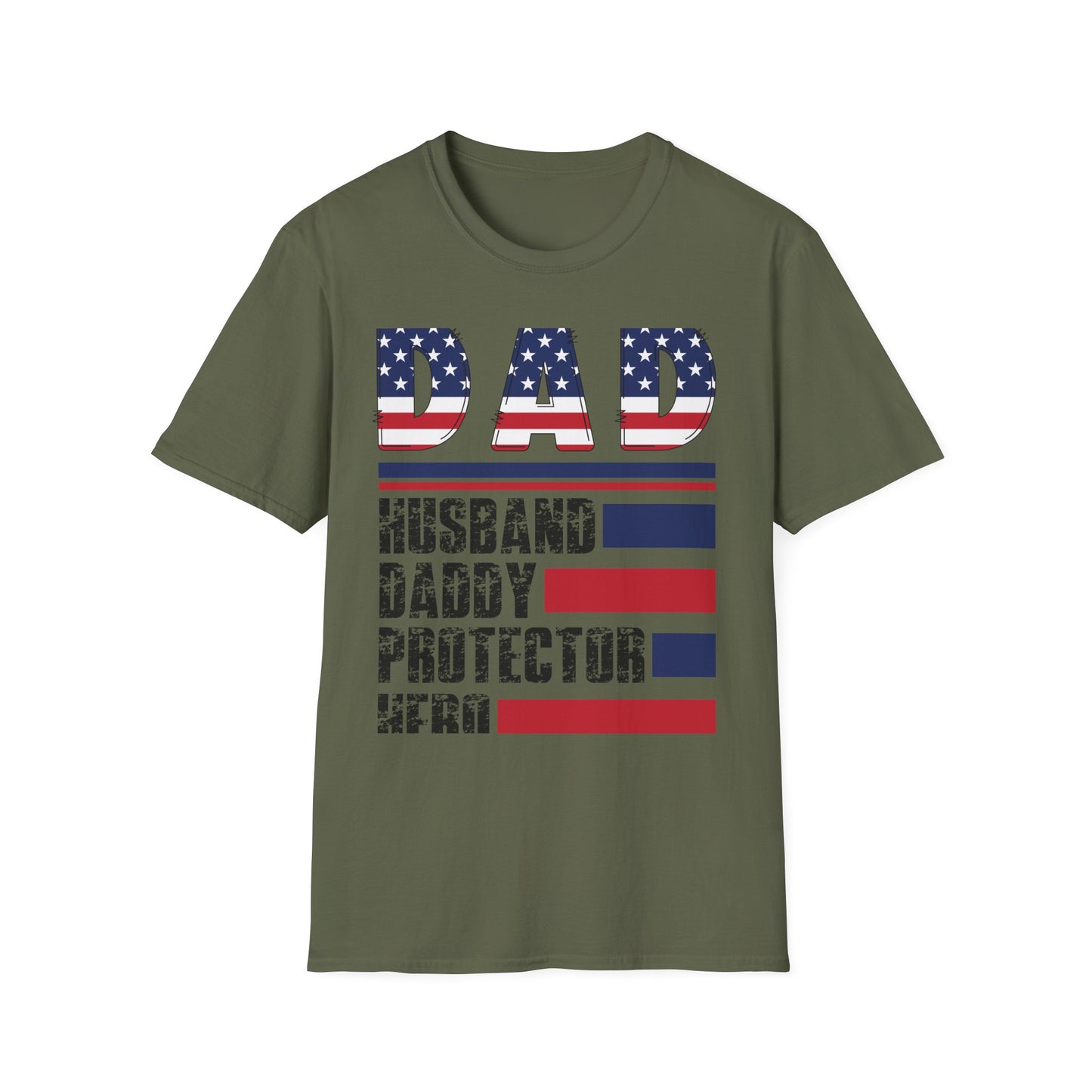 Dad American Flag T-Shirt With Saying