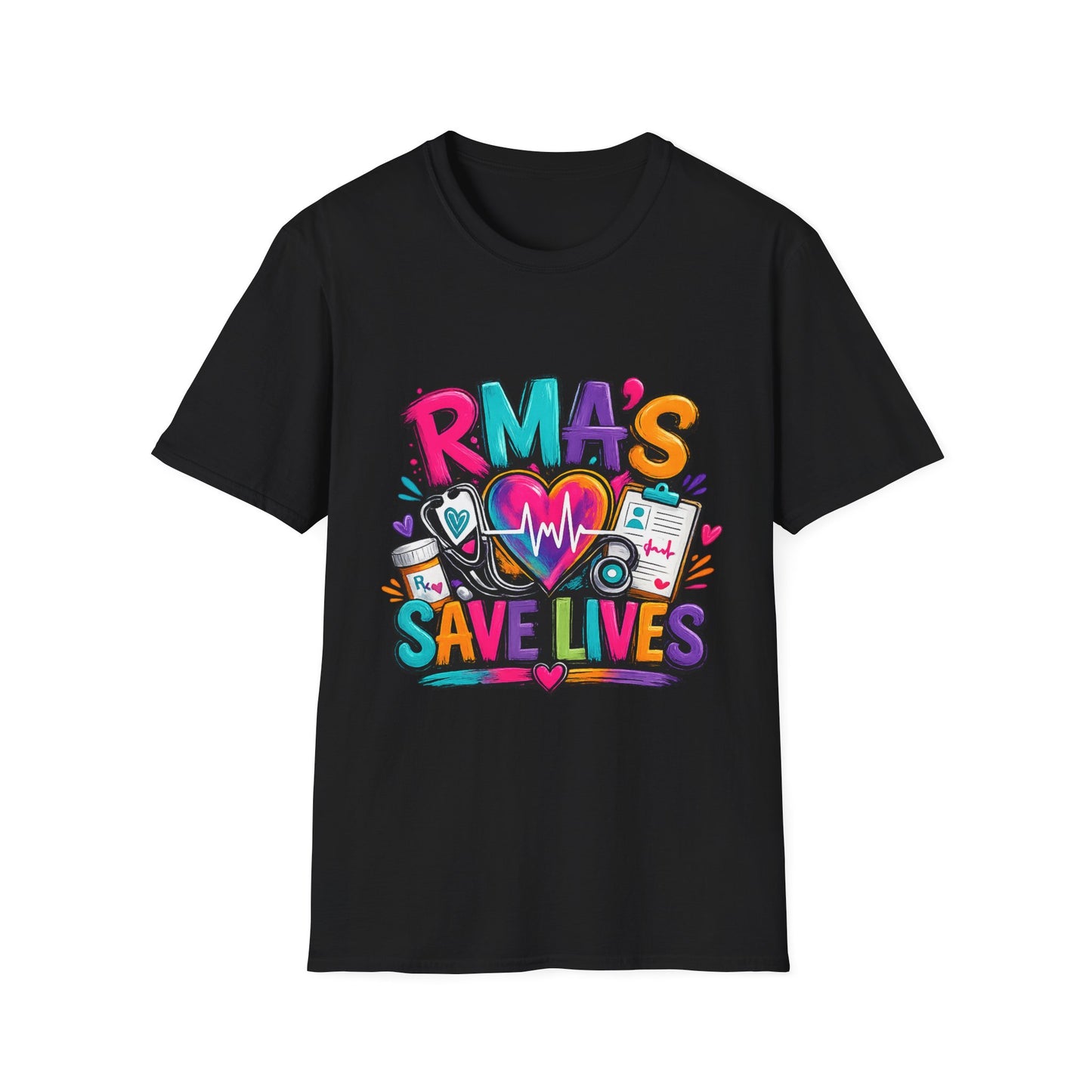 RMA’s Save Lives T-Shirt — Colorful Medical Tech Tribute Tee