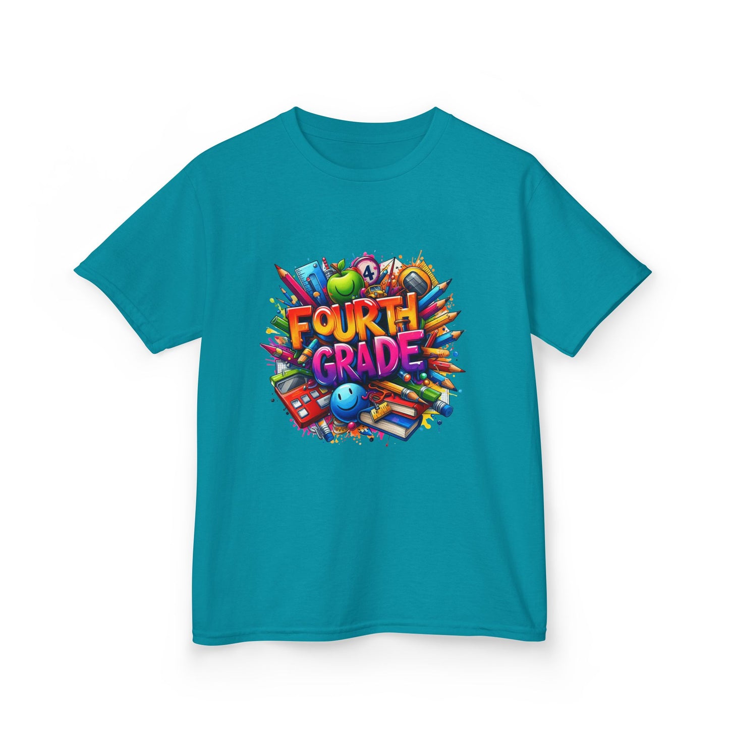 Fourth Grade Kids T‑Shirt — Colorful Back-to-School Design
