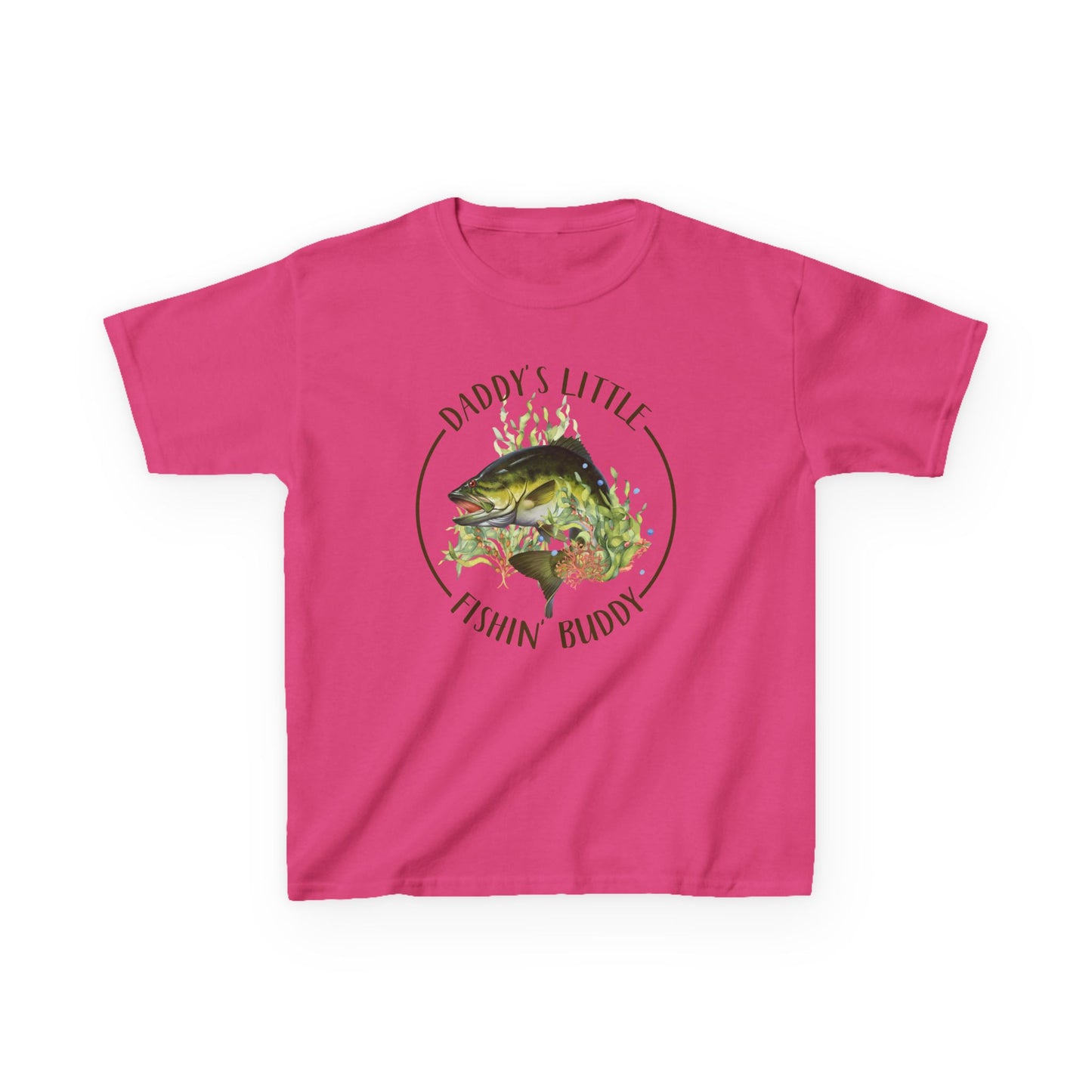 Kids Tee — "Daddy’s Little Fishin’ Buddy" Bass Graphic