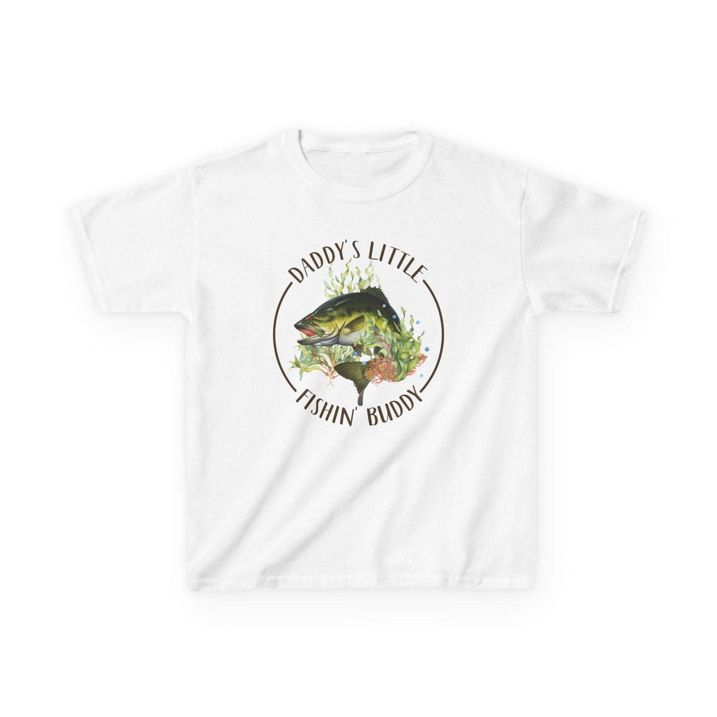Kids Tee — "Daddy’s Little Fishin’ Buddy" Bass Graphic