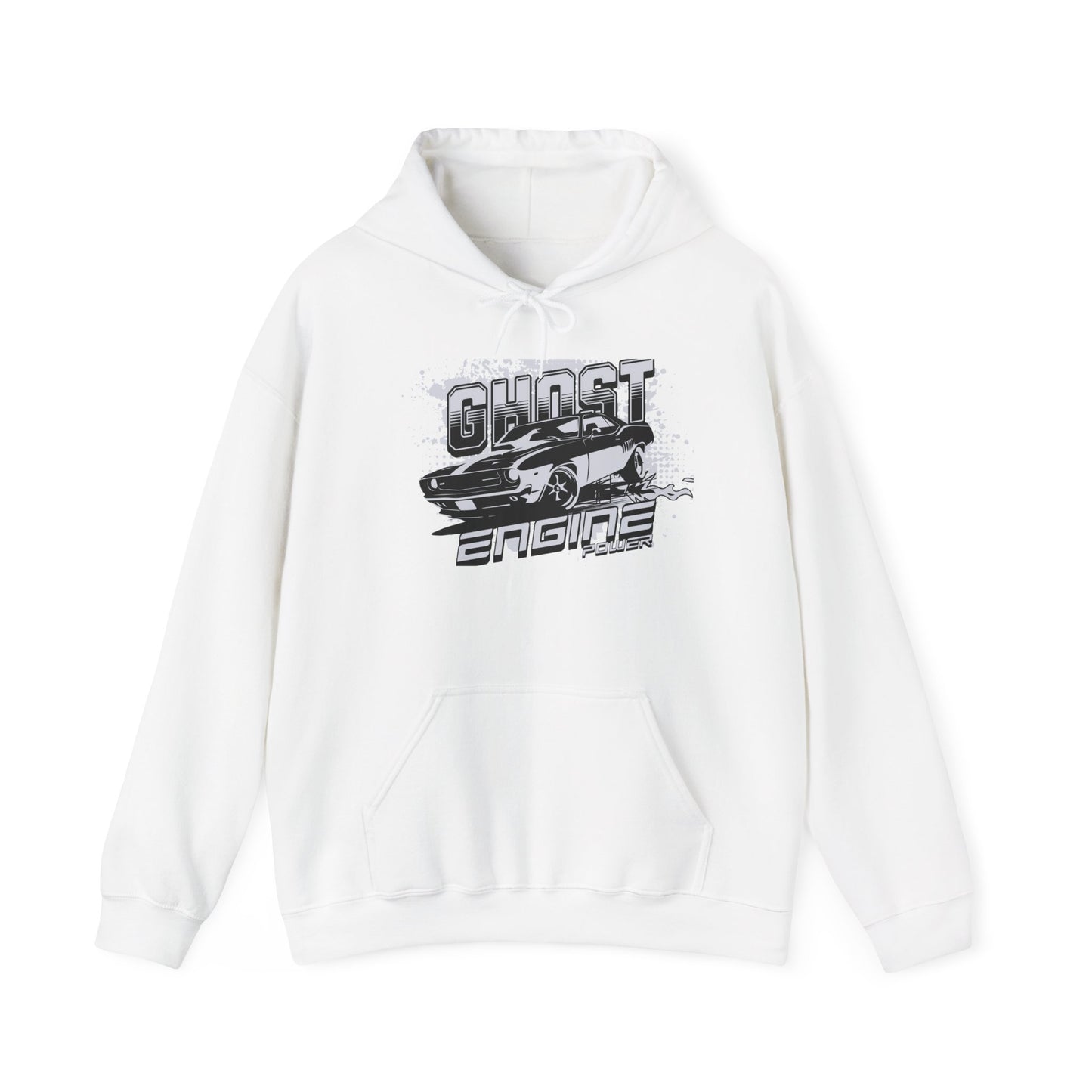 Ghost Engine Hoodie — Vintage Muscle Car Graphic Pullover