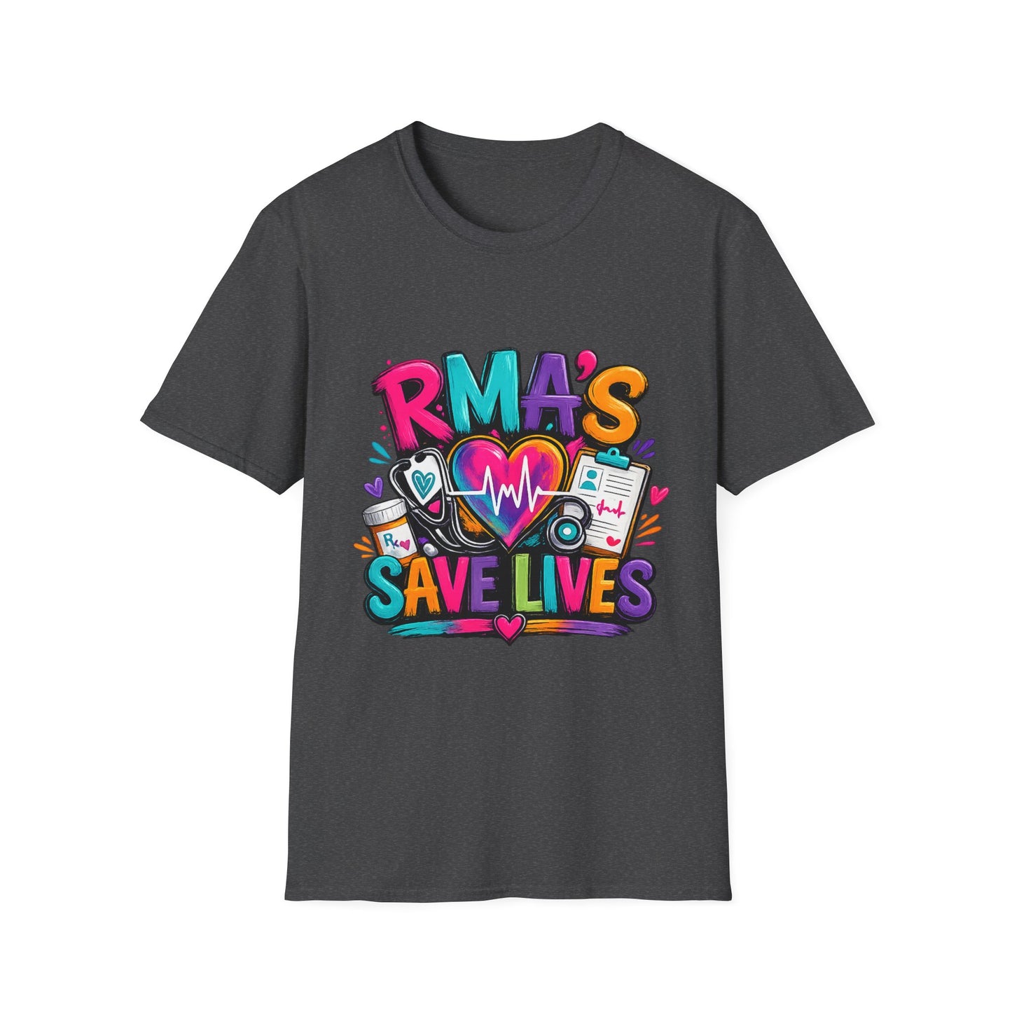 RMA’s Save Lives T-Shirt — Colorful Medical Tech Tribute Tee